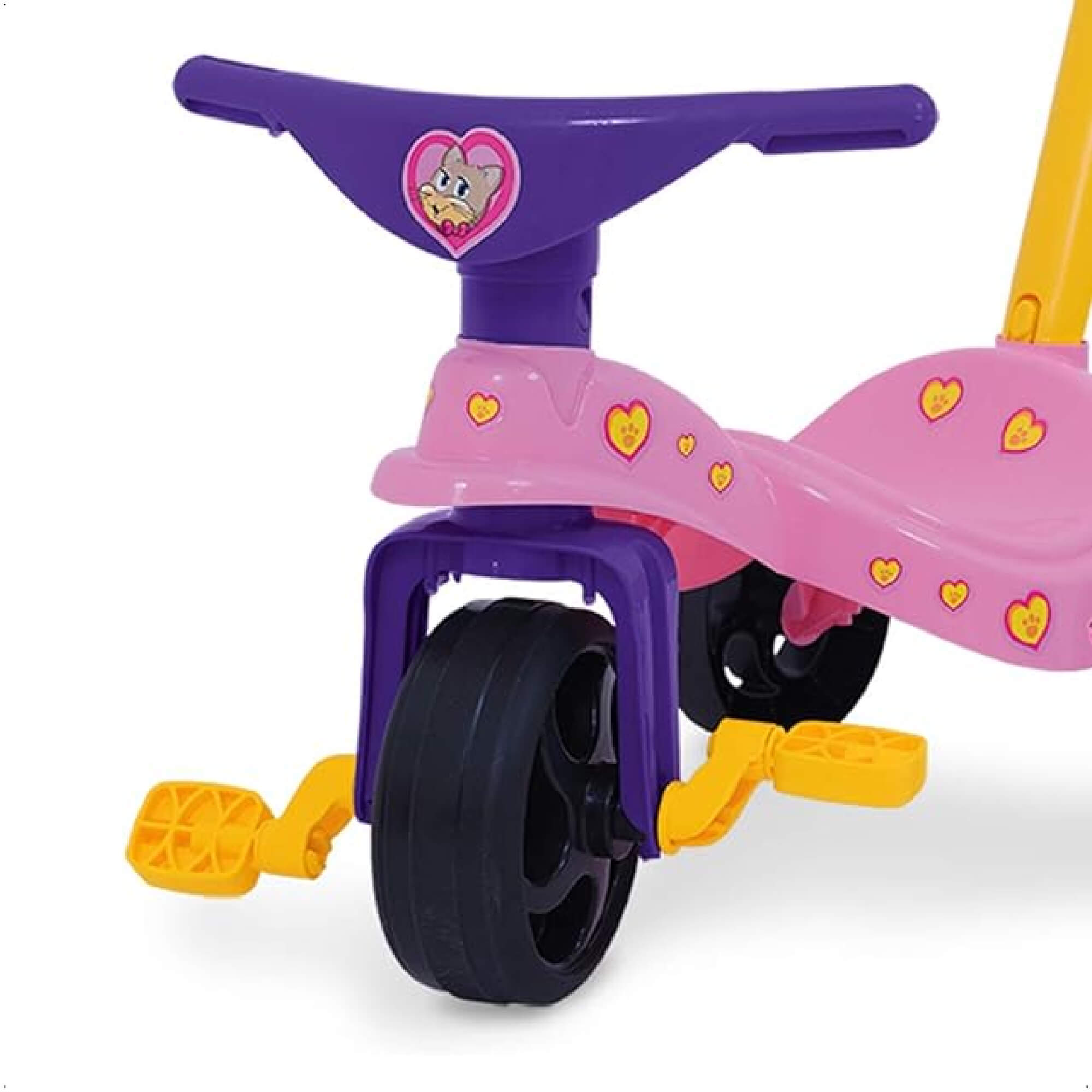 Triciclo Infantil Fofinha com Empurrador Rosa e Roxo Xalingo - 0749.3