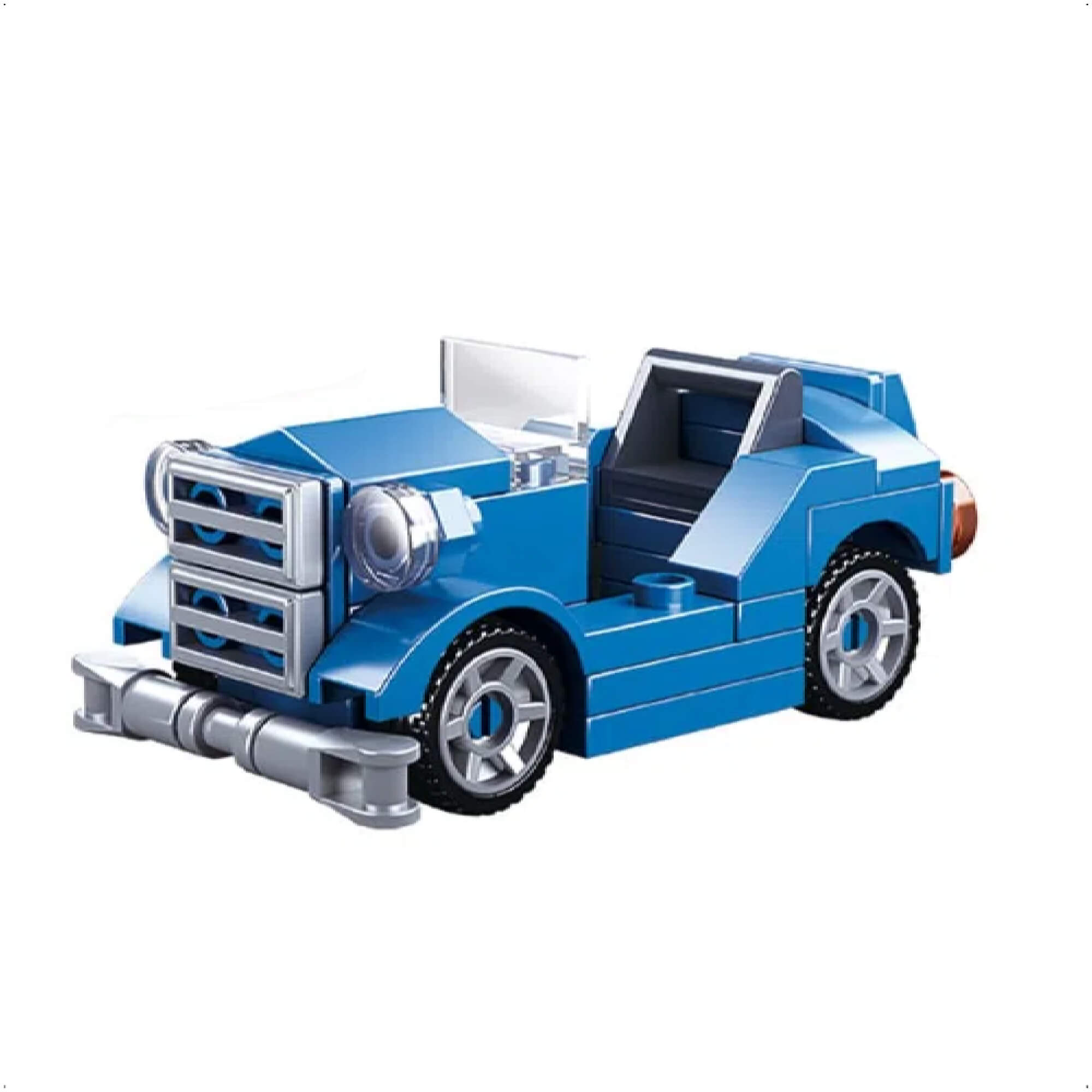 Blocos de Encaixar Corrida Maluca Classic Blue 44 Peças Xalingo - 2731.0