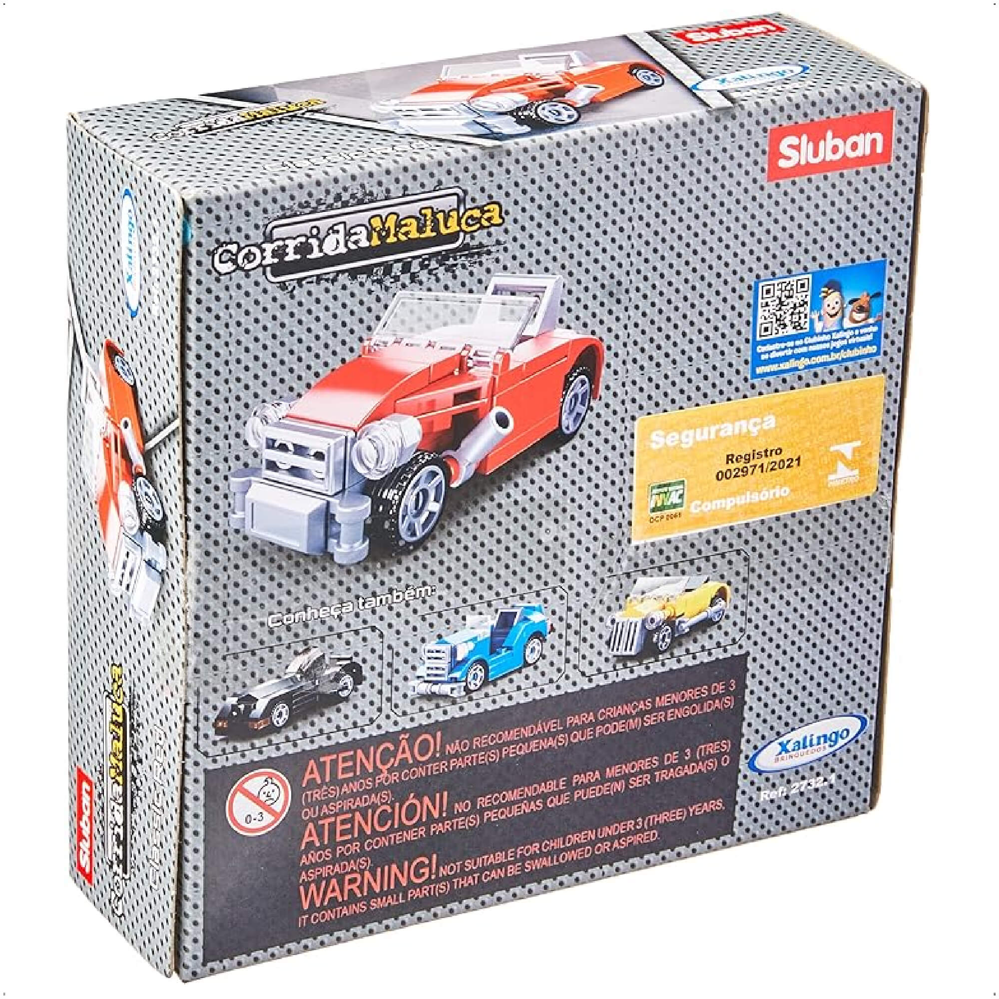 Blocos de Encaixar Corrida Maluca Classic Red 41 Peças Xalingo - 2732.1