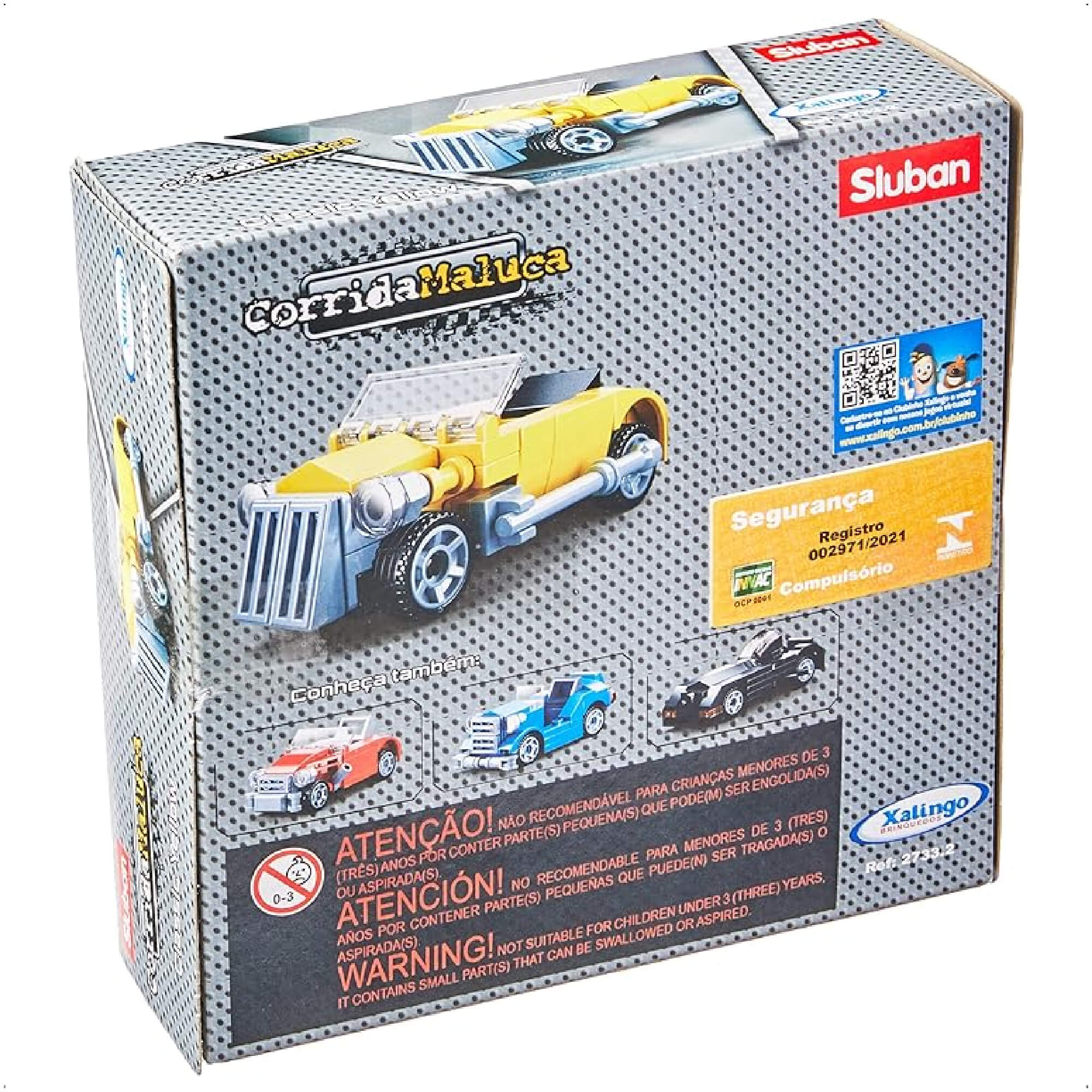Blocos de encaixar Corrida Maluca Classic Yellow 48 Peças Xalingo - 2733.2