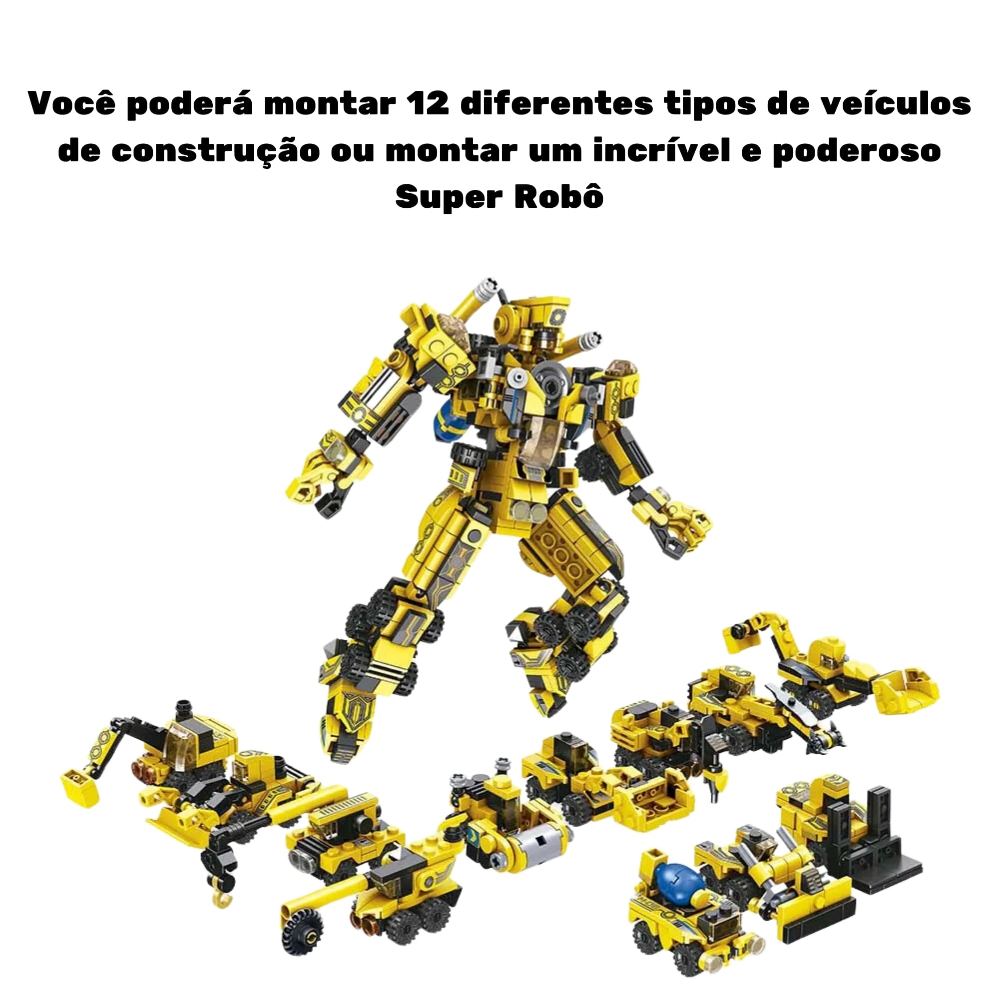 Brinquedo Blocos de Montar Cubic 12 em 1 City 573 Peças compatível Multikids - BR1093