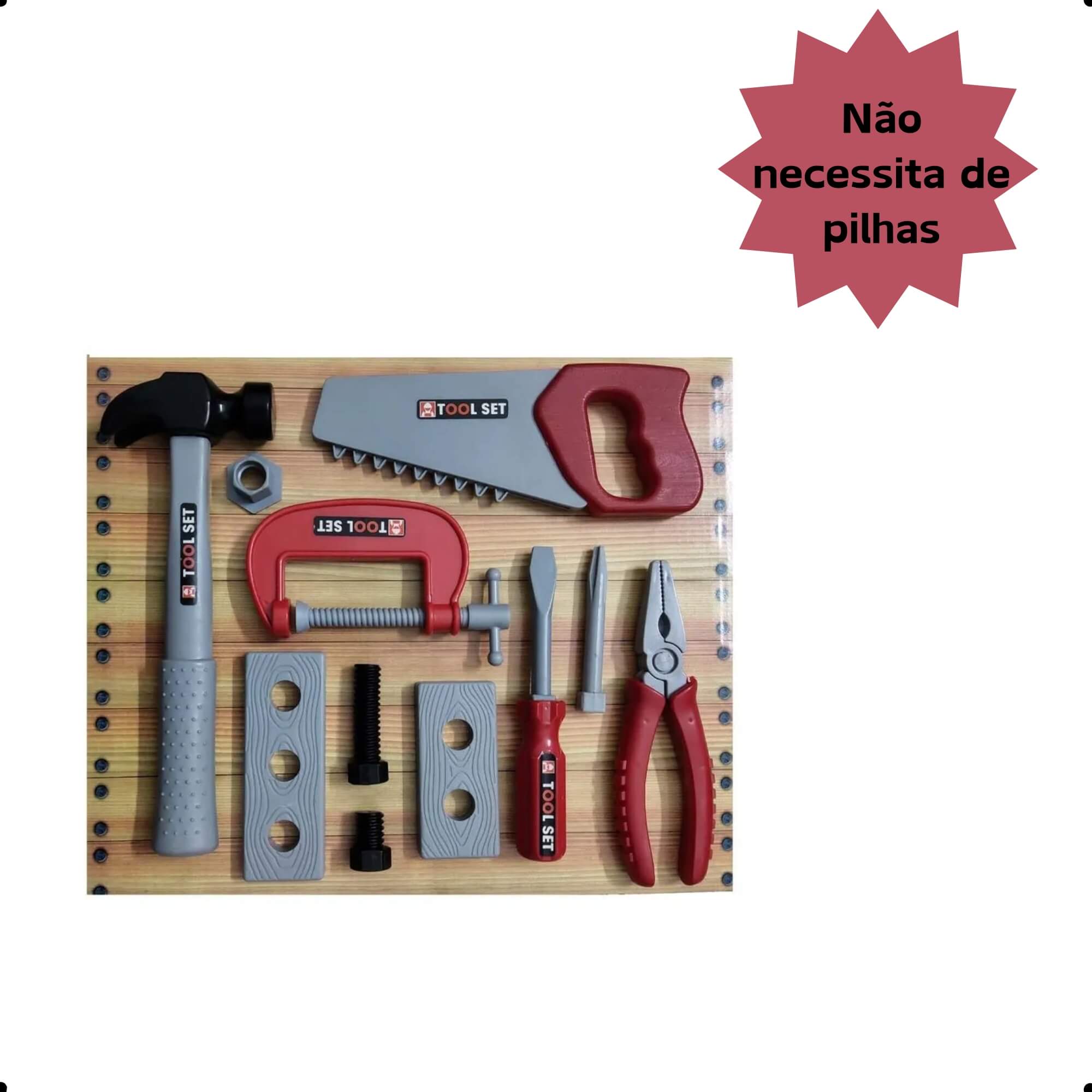 Brinquedo infantil oficina criativa kit reparo c/ 11 peças, ferramentas, +3 anos Multikids BR1829