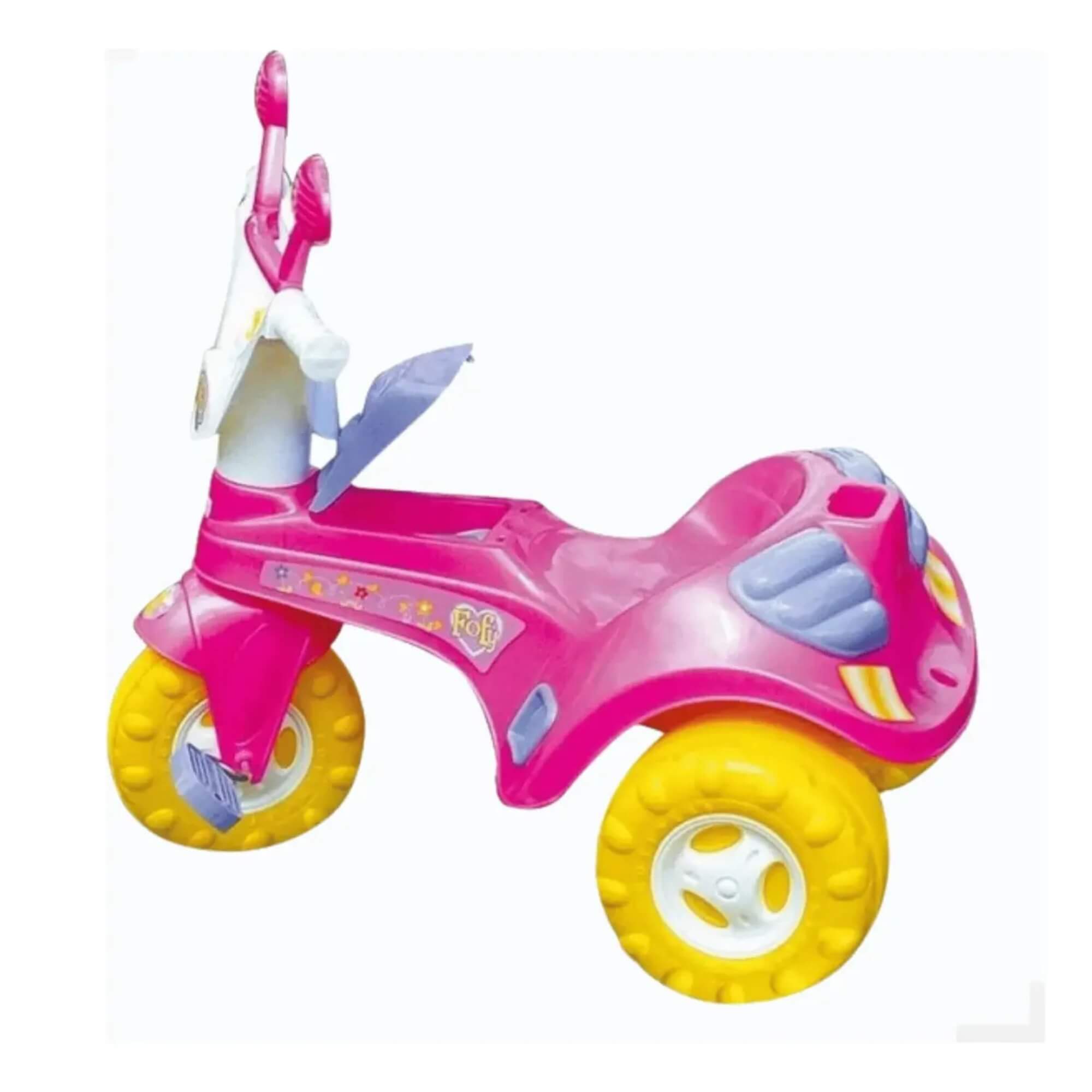 Triciclo Infantil Fofy Velotrol com Haste Removível Cotiplas - 1465