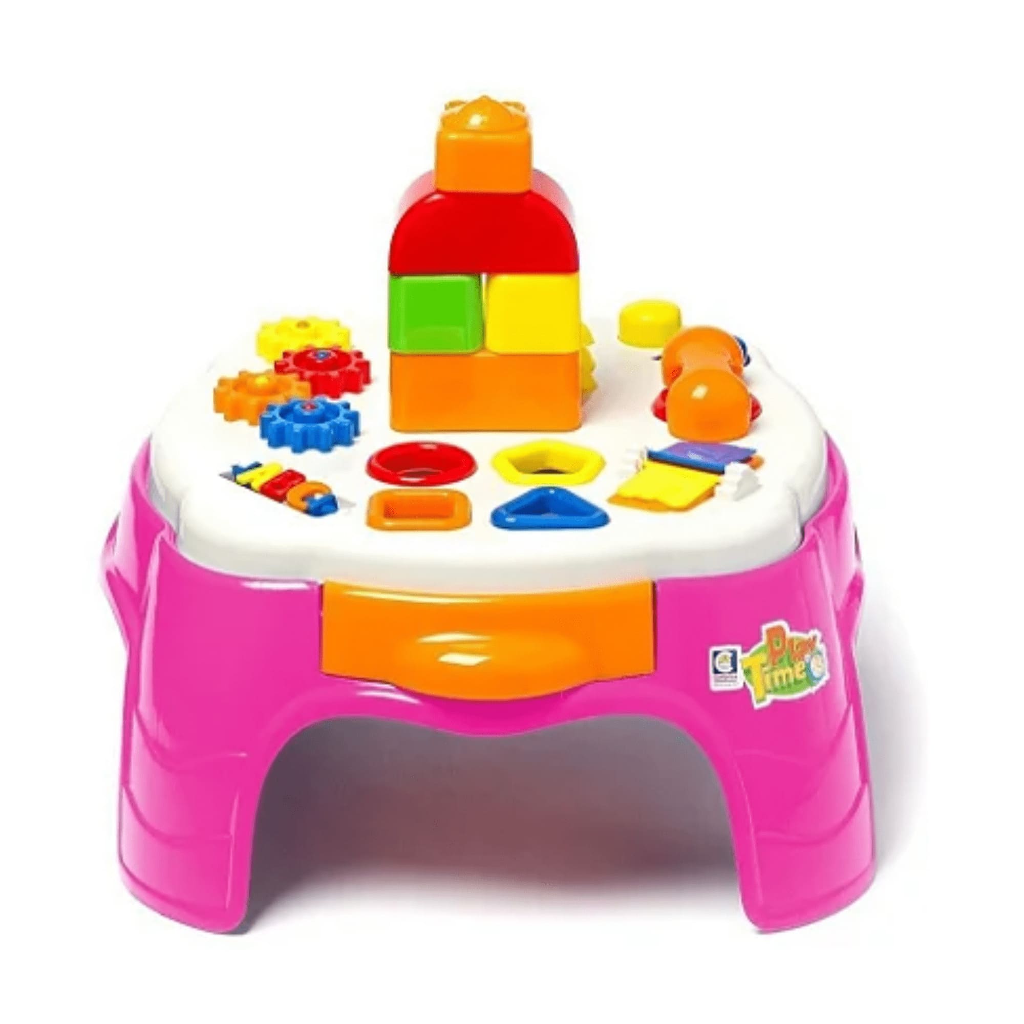 Brinquedo Infantil Play Time Mesa Atividades Rosa Recomendado a Partir dos 1o Meses Cotiplas-2049