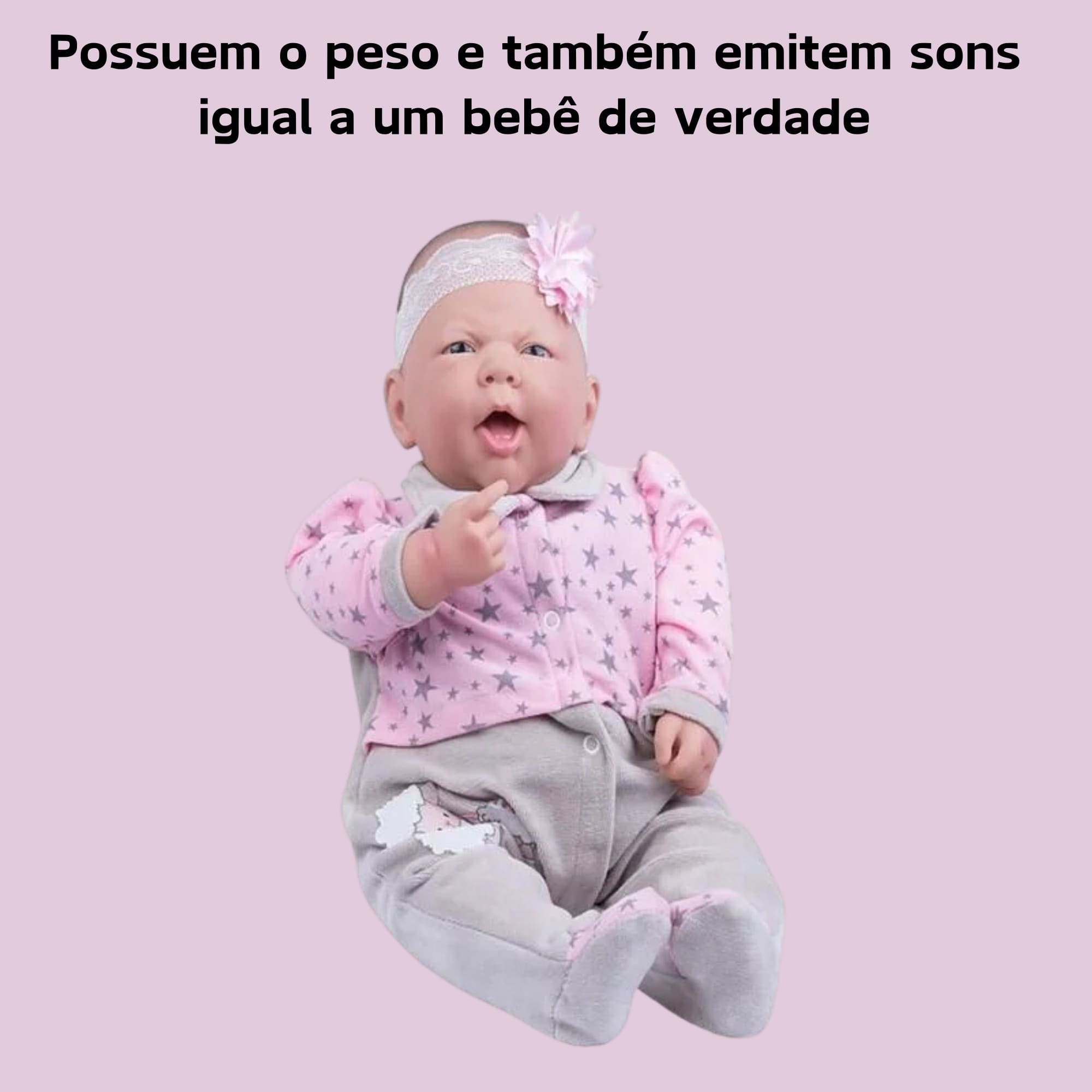 Brinquedo Infantil Boneca Ninos Reborn Com Boca Aberta Menina Cotiplás 2211