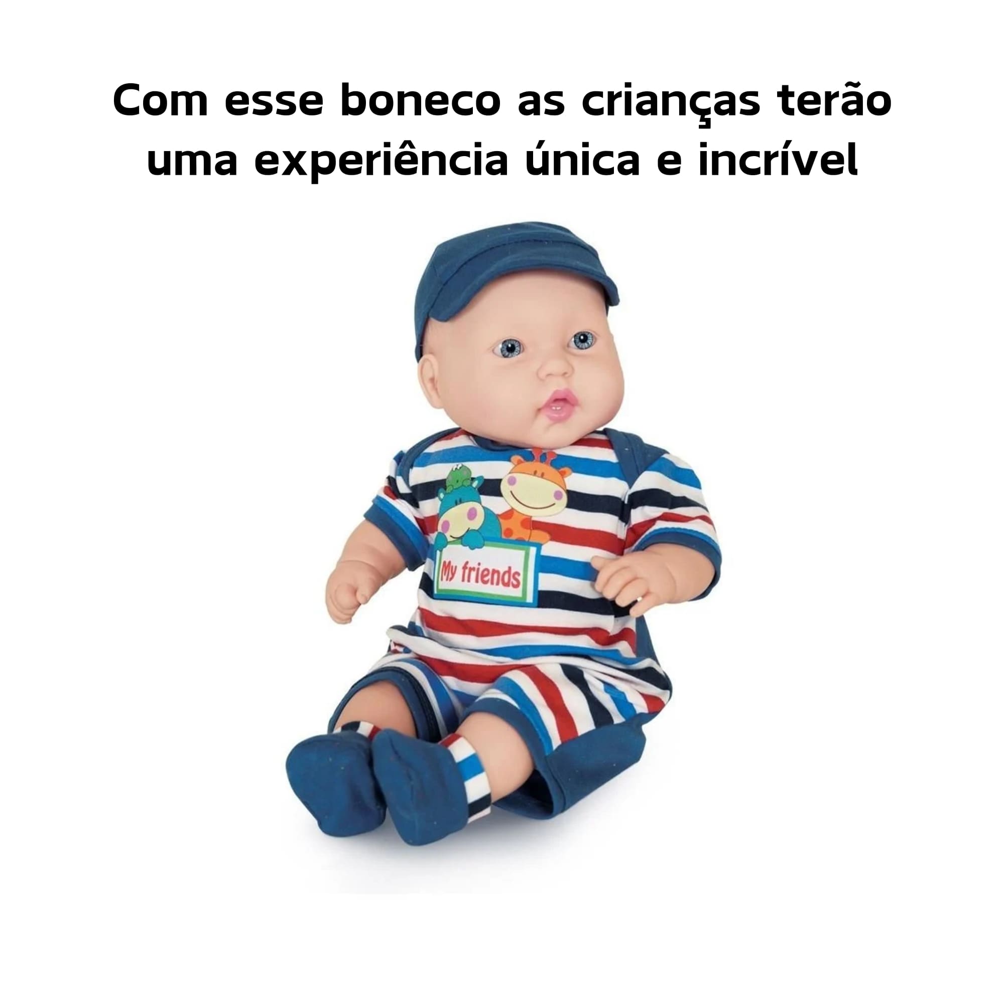 Brinquedo Infantil Lindo Boneco Bebê Menino Fofinho Miyo da Cotiplas - 2246