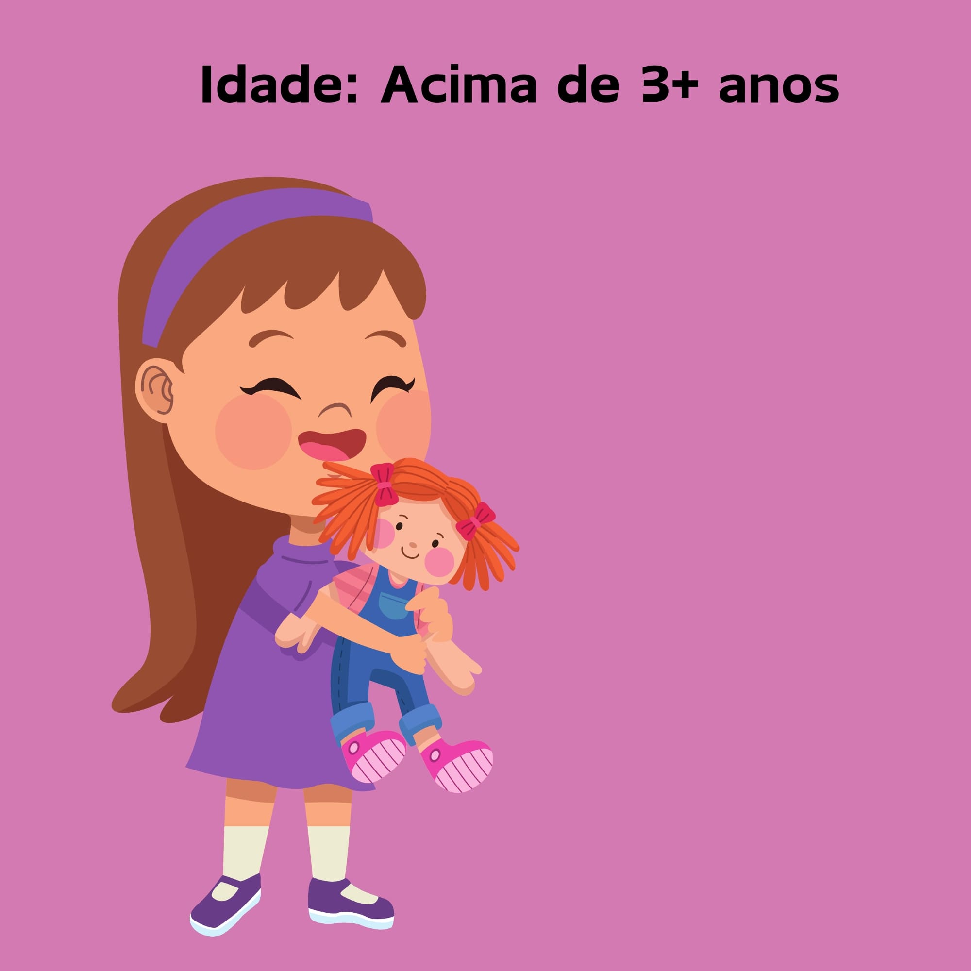 Brinquedo Infantil Boneca Miyo Rosa Menina Cotiplas 2247