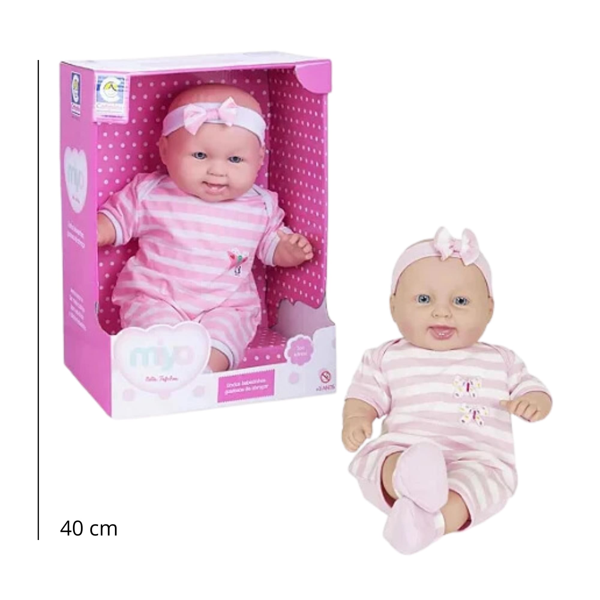 Brinquedo Infantil Boneca Miyo Rosa Menina Cotiplas 2247