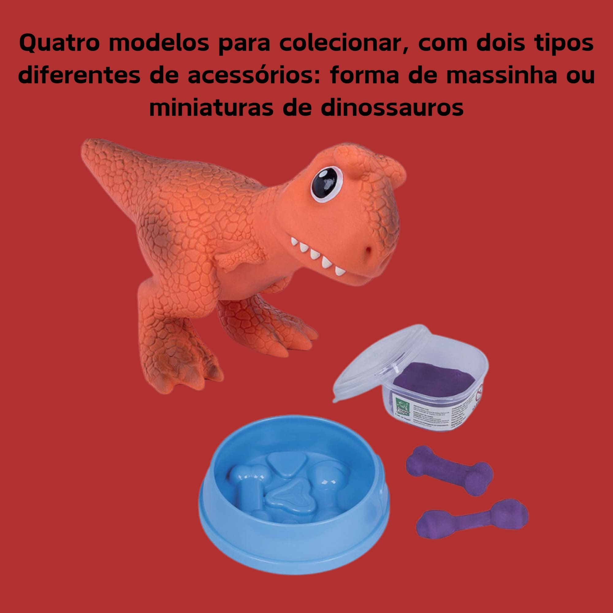 Brinquedo infantil dino world babys carnotauro massinha Cotiplas 2343