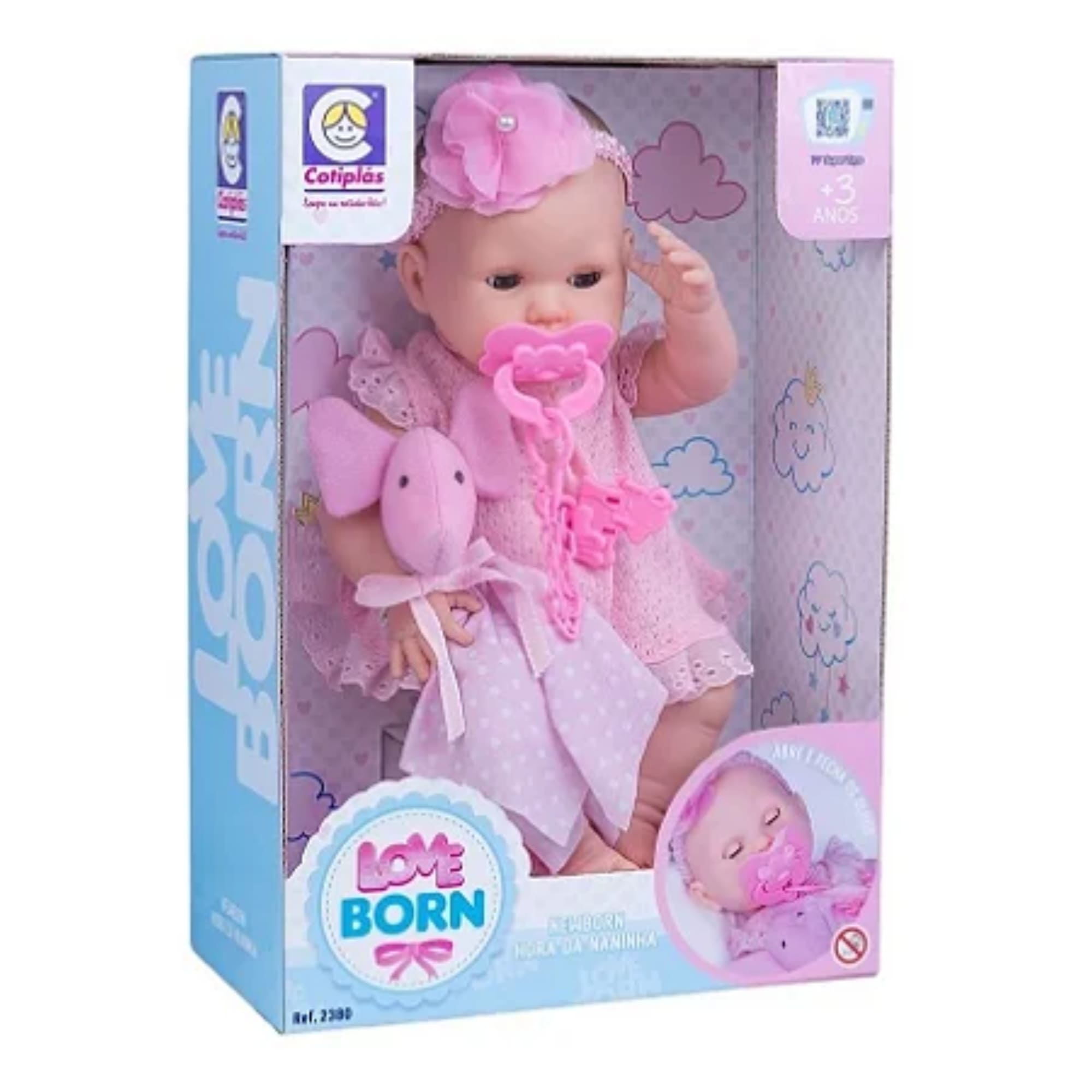 Brinquedo infantil boneca love born hora da naninha Cotiplas 2380