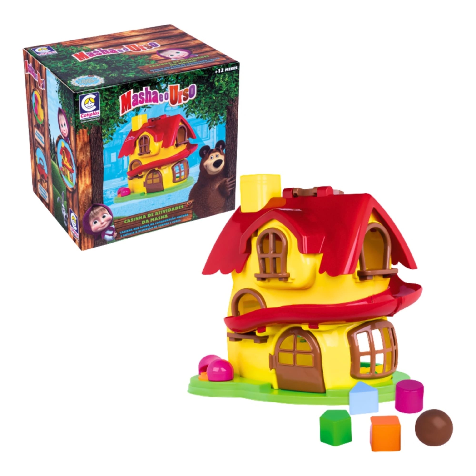Brinquedo Infantil Casa da Masha e Urso com Atividades Cotiplas - 2401
