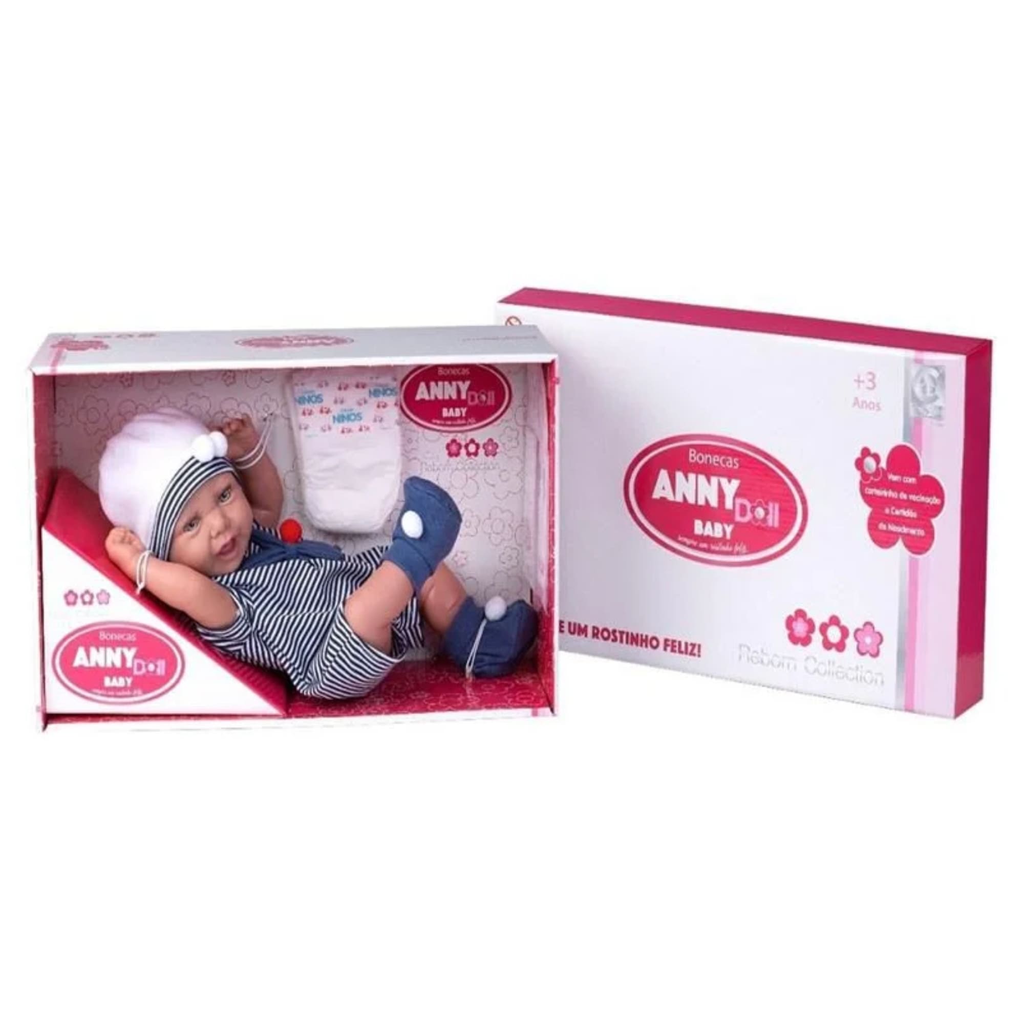 Brinquedo Infantil Boneca Anny Doll Menino Marinheiro Acessórios +3 Anos Cotiplás - 2501