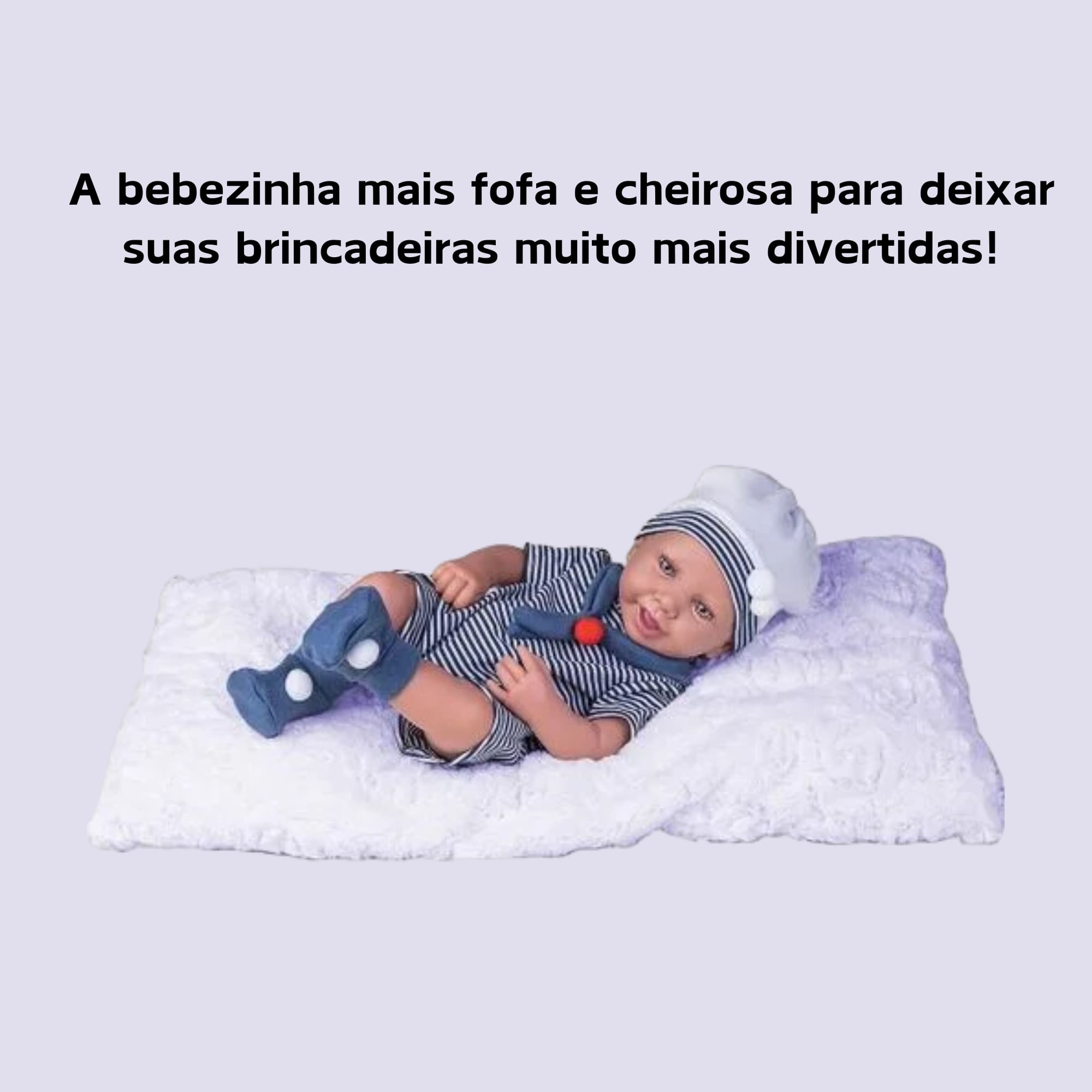 Brinquedo Infantil Boneca Anny Doll Menino Marinheiro Acessórios +3 Anos Cotiplás - 2501