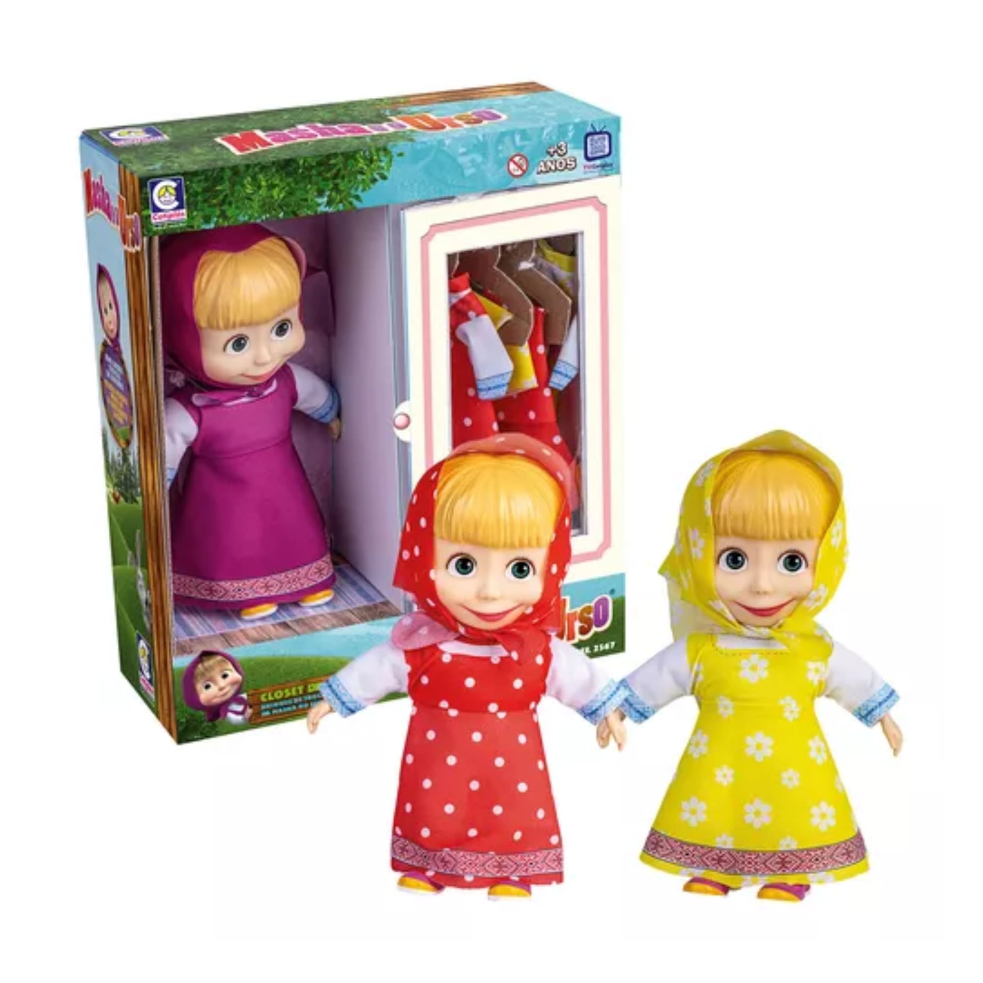 Brinquedo Infantil Boneca Closet da Masha Roupinhas Cotiplas 2567