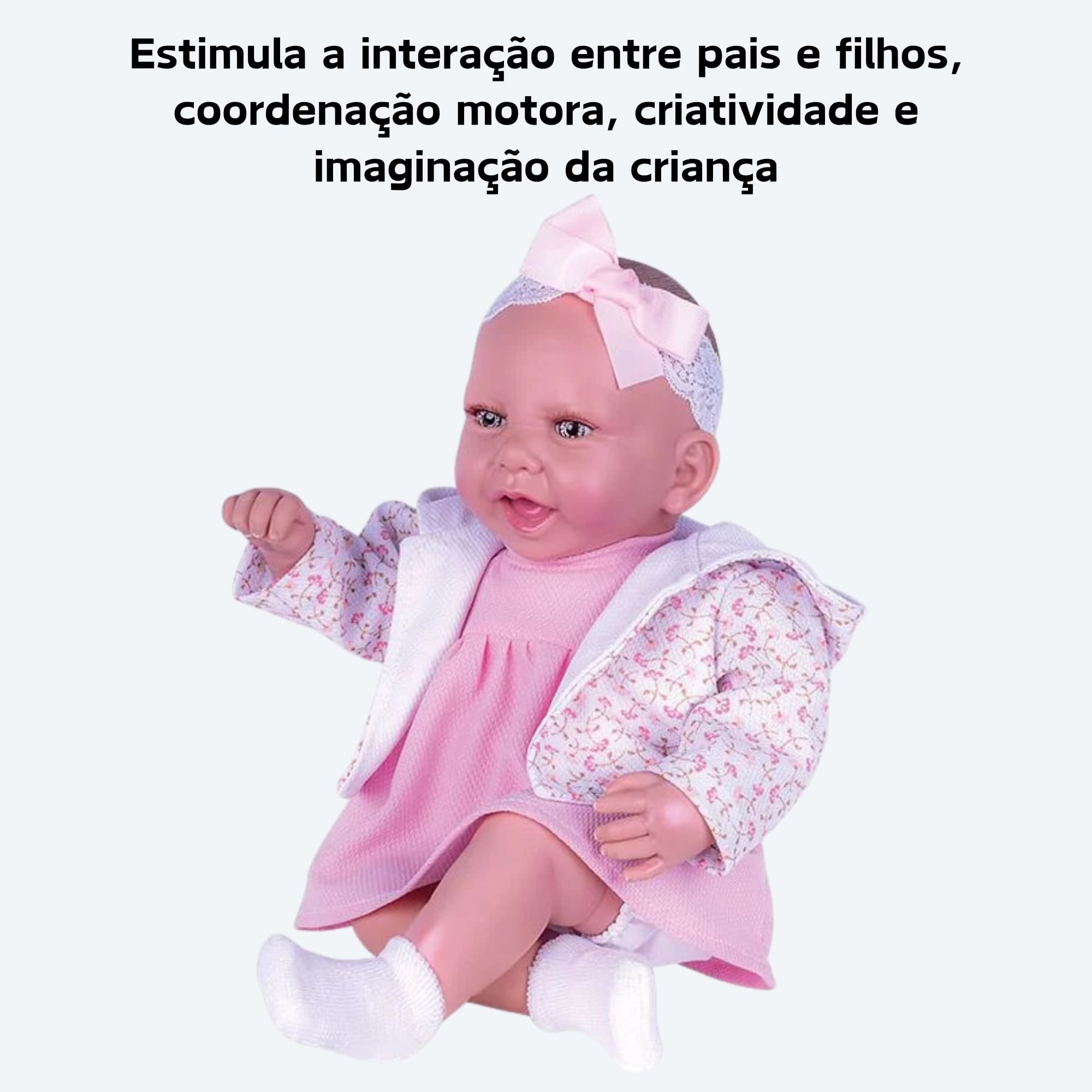 Brinquedo Boneca bebê miya reborn menina recém nascida Cotiplas - 2649
