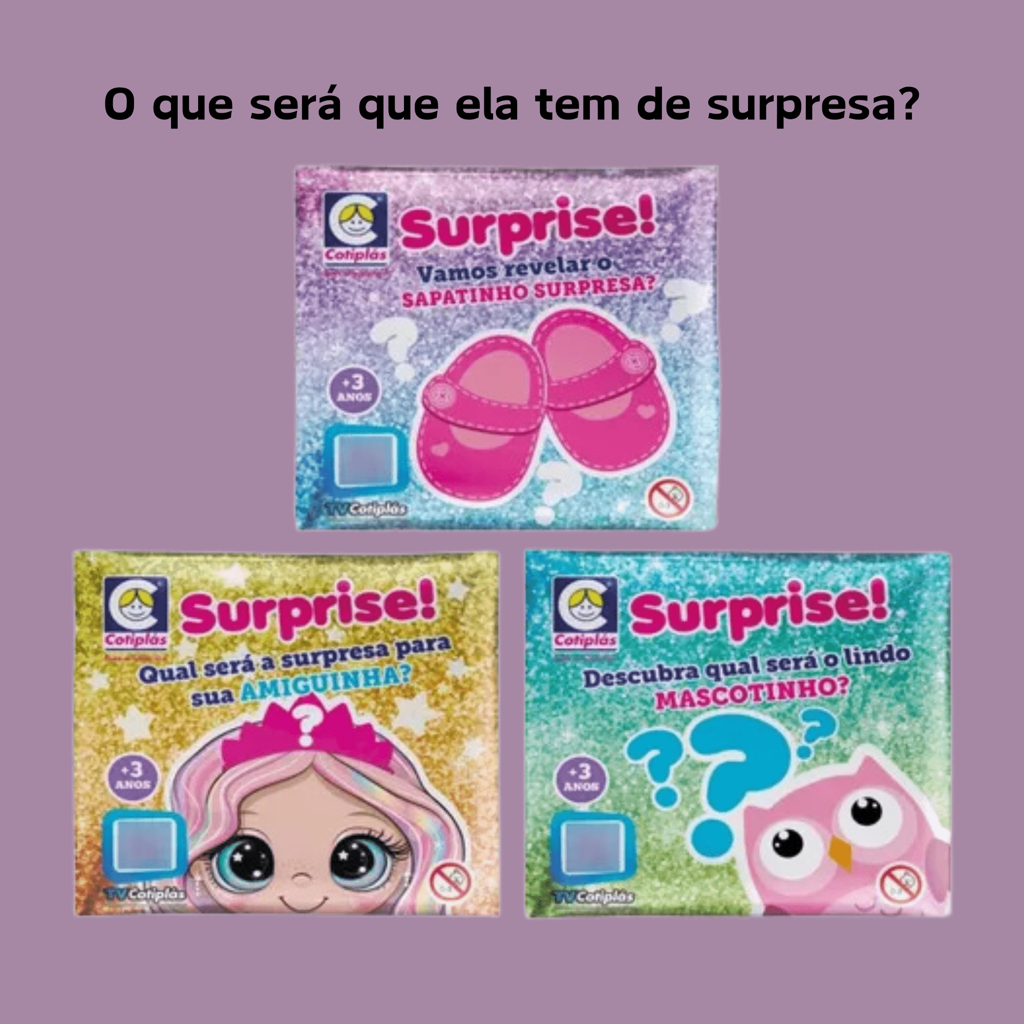 Brinquedo Boneca Charmosa Rainbow Surprise Loira Infantil Cotiplas 2708