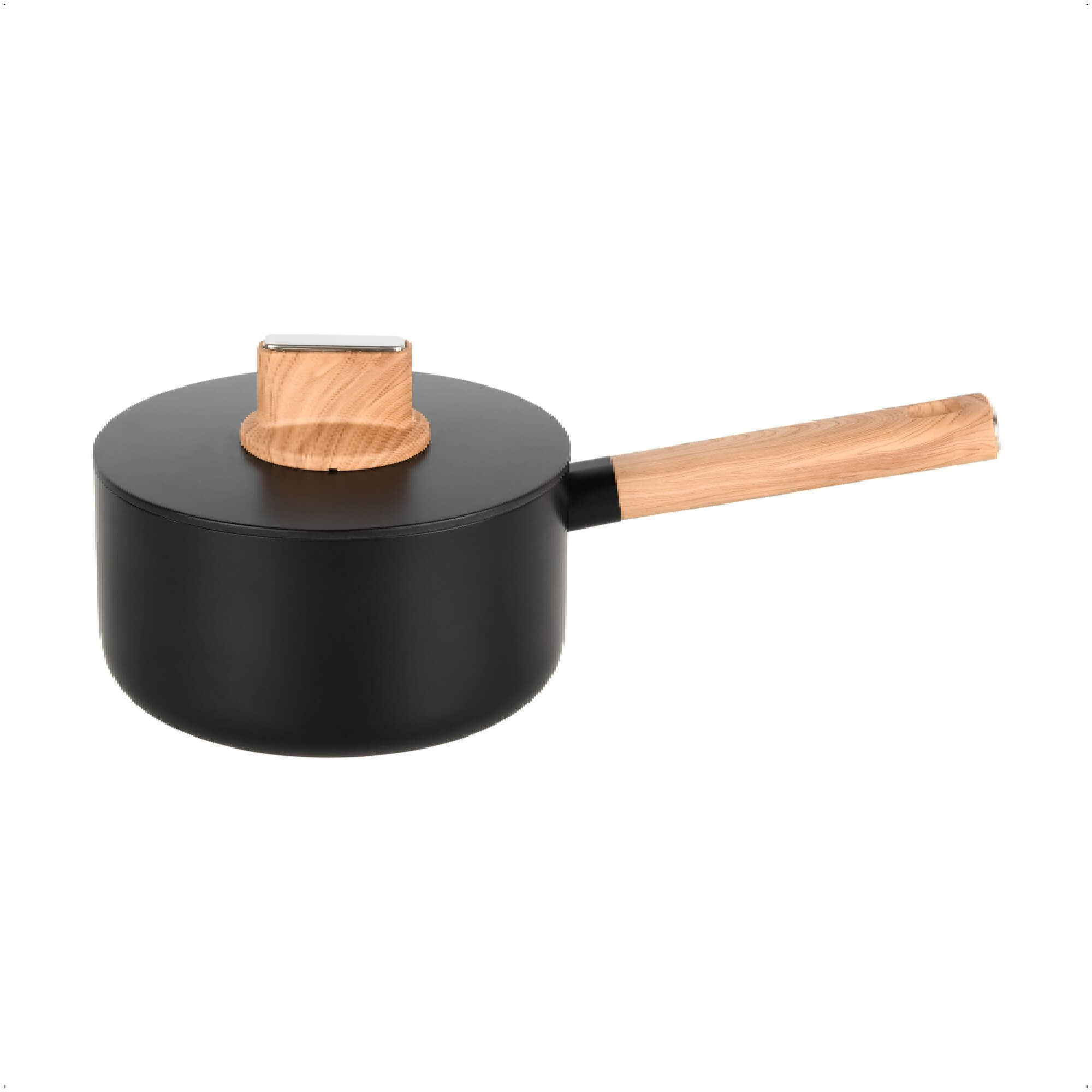 Jogo de Panelas Concept Wood 4 Peças em Alumínio Forjado Cor Preto MTA - 8467