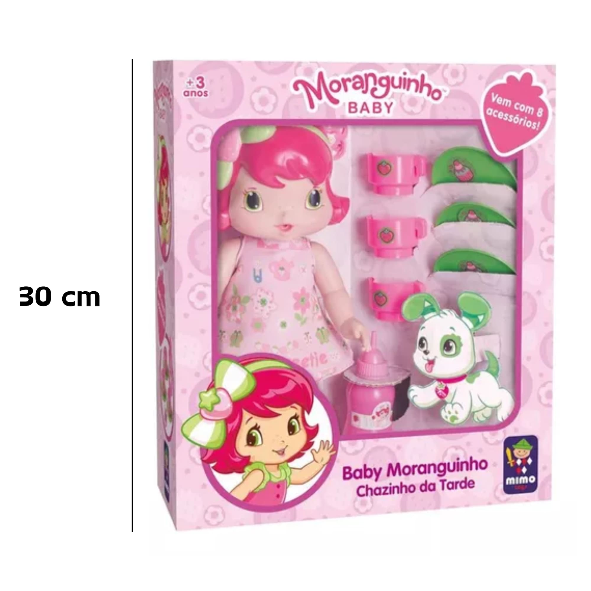 Brinquedo Infantil Baby Boneca Moranguinho Chazinho da Tarde Mimo 4003