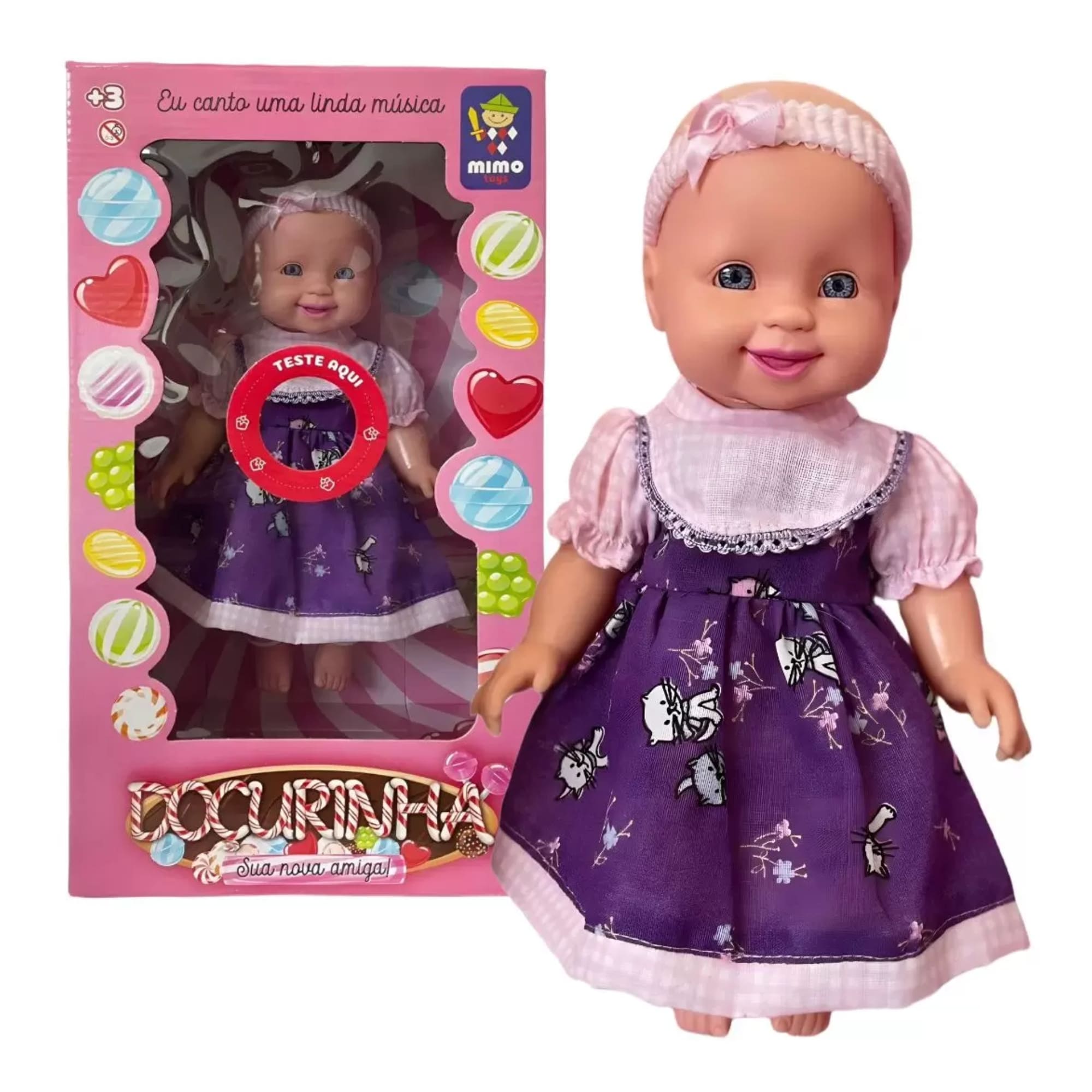 Brinquedo Infantil Boneca Doçurinha com 15 Frases Mimo 0241