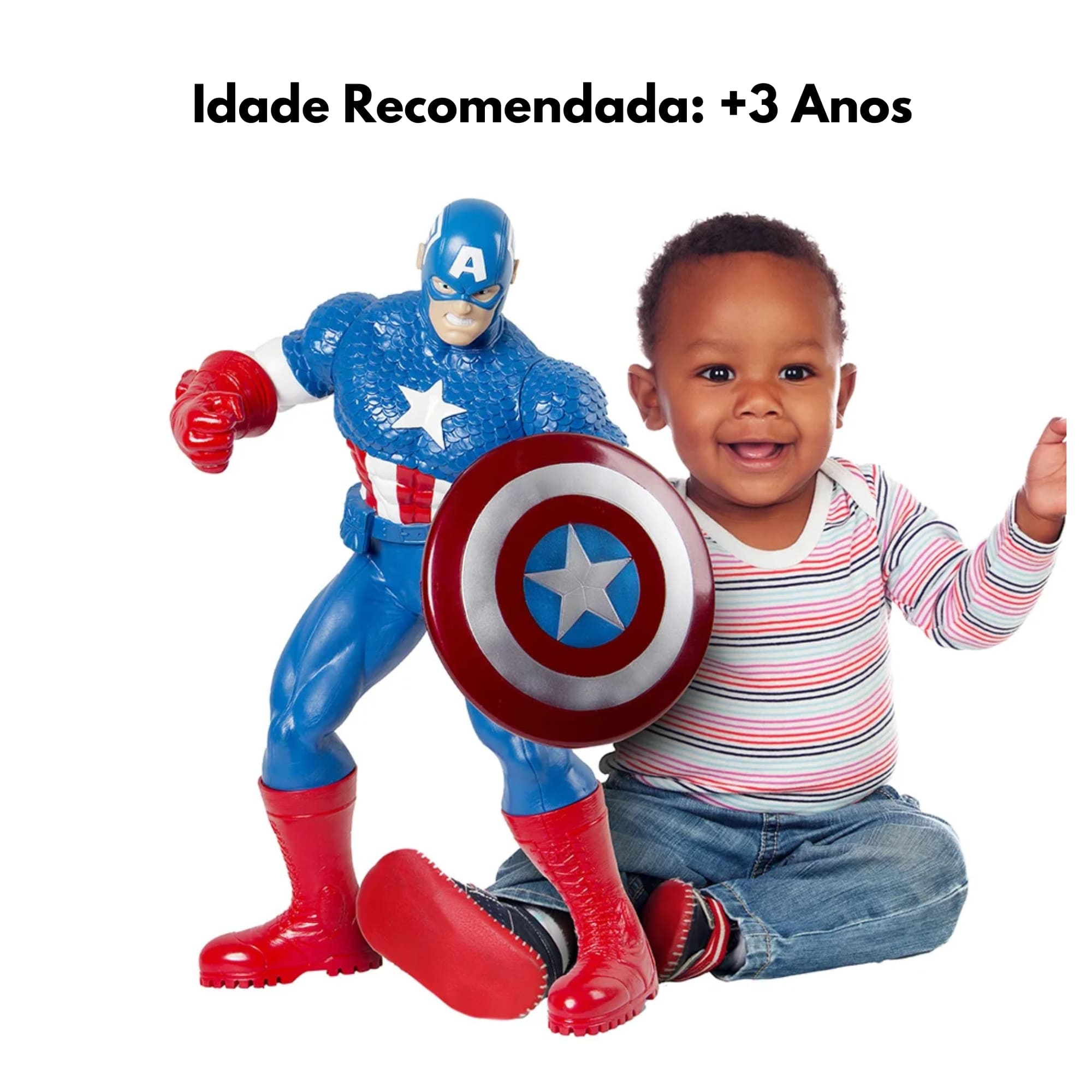 Boneco Brinquedo Infantil Capitão América Action Figure Universe Mimo Toys 1204
