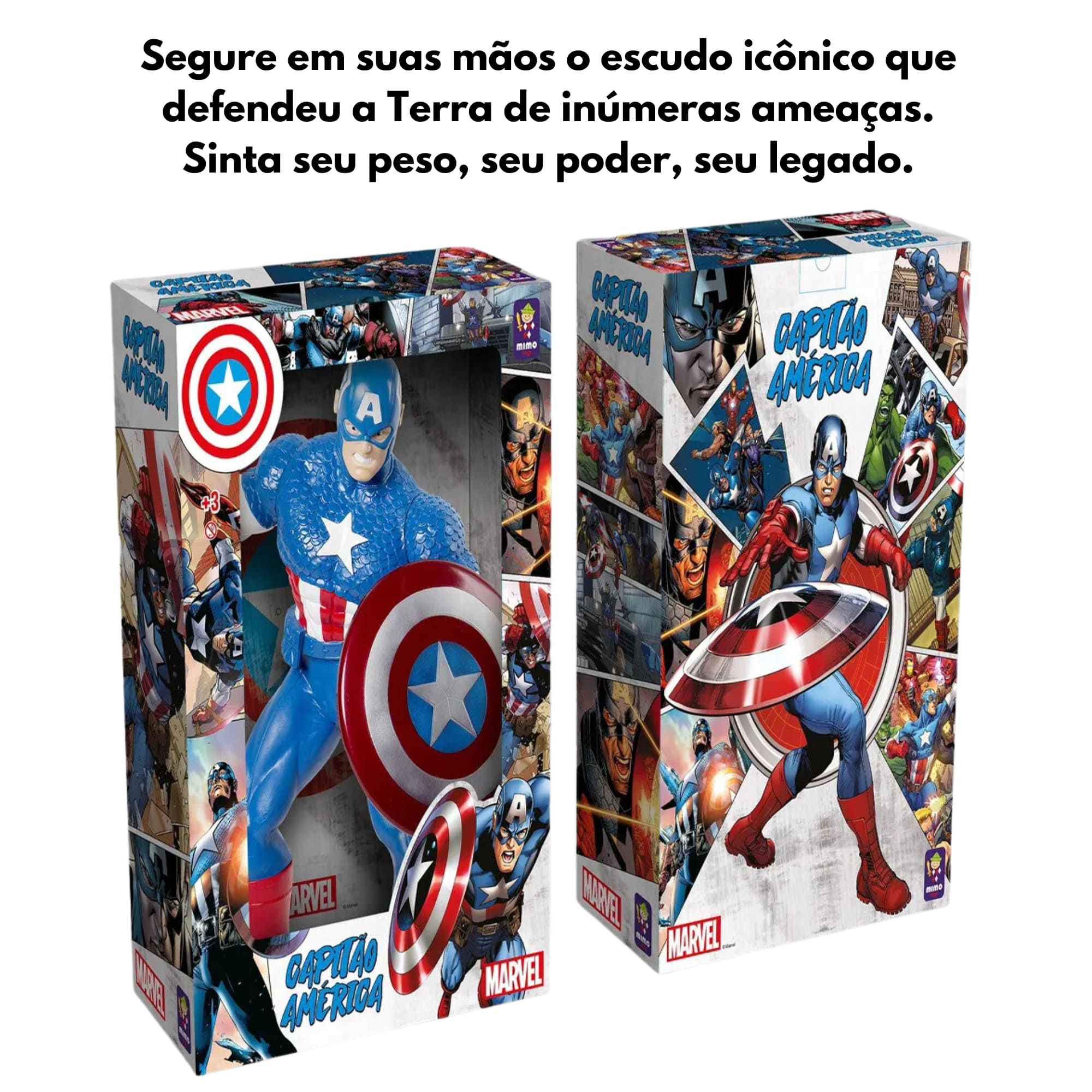 Boneco Brinquedo Infantil Capitão América Action Figure Universe Mimo Toys 1204