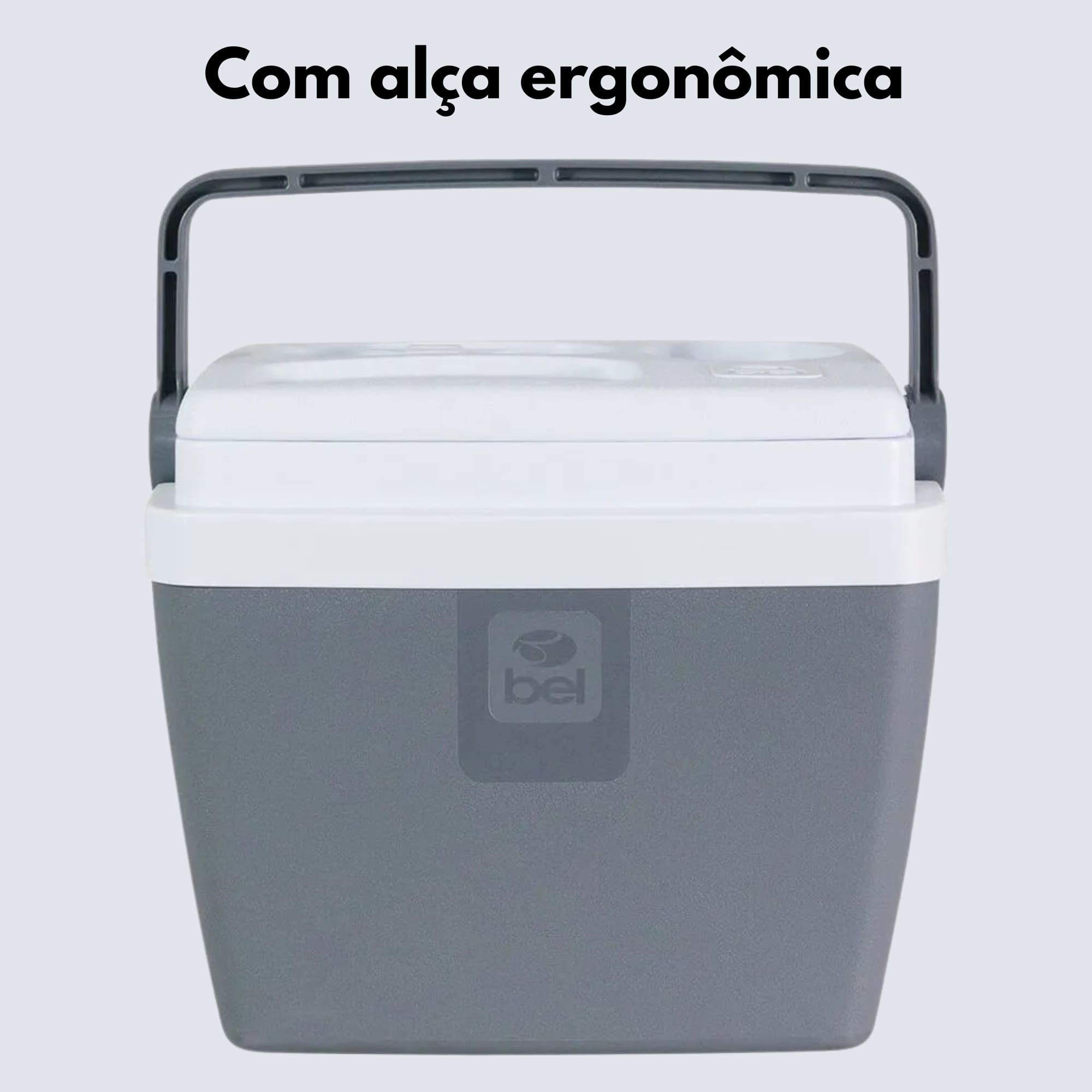 Caixa Térmica 12 Litros com Capacidade para 7 garrafas pet de 600ml ou 13 latinhas de 350ml - Bel Cor:Cinza