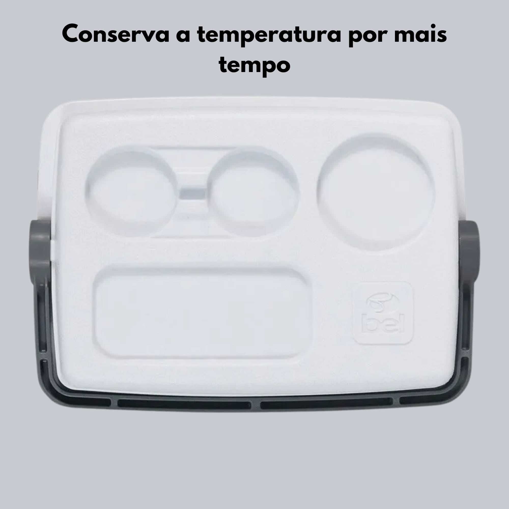 Caixa Térmica 12 Litros com Capacidade para 7 garrafas pet de 600ml ou 13 latinhas de 350ml - Bel Cor:Cinza