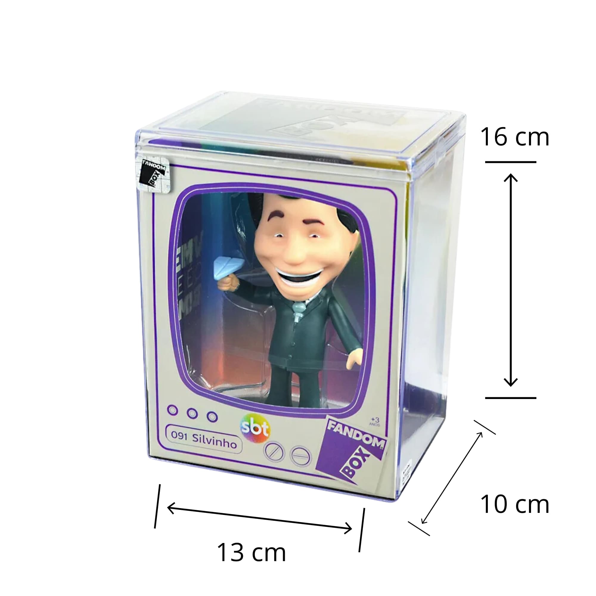 Boneco Brinquedo Infantil Fandom Box Silvio Santos Silvinho Colecionável Líder 3486