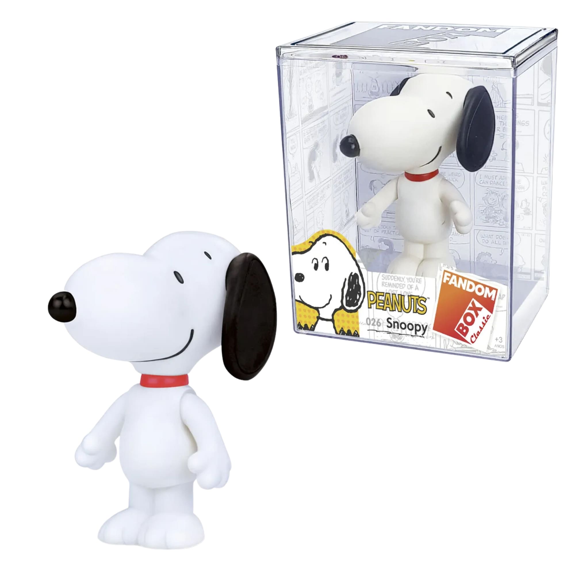 Boneco Brinquedo Infantil Fandom Box Peanuts Snoopy Colecionável Recomendada +3 Anos Líder 3314