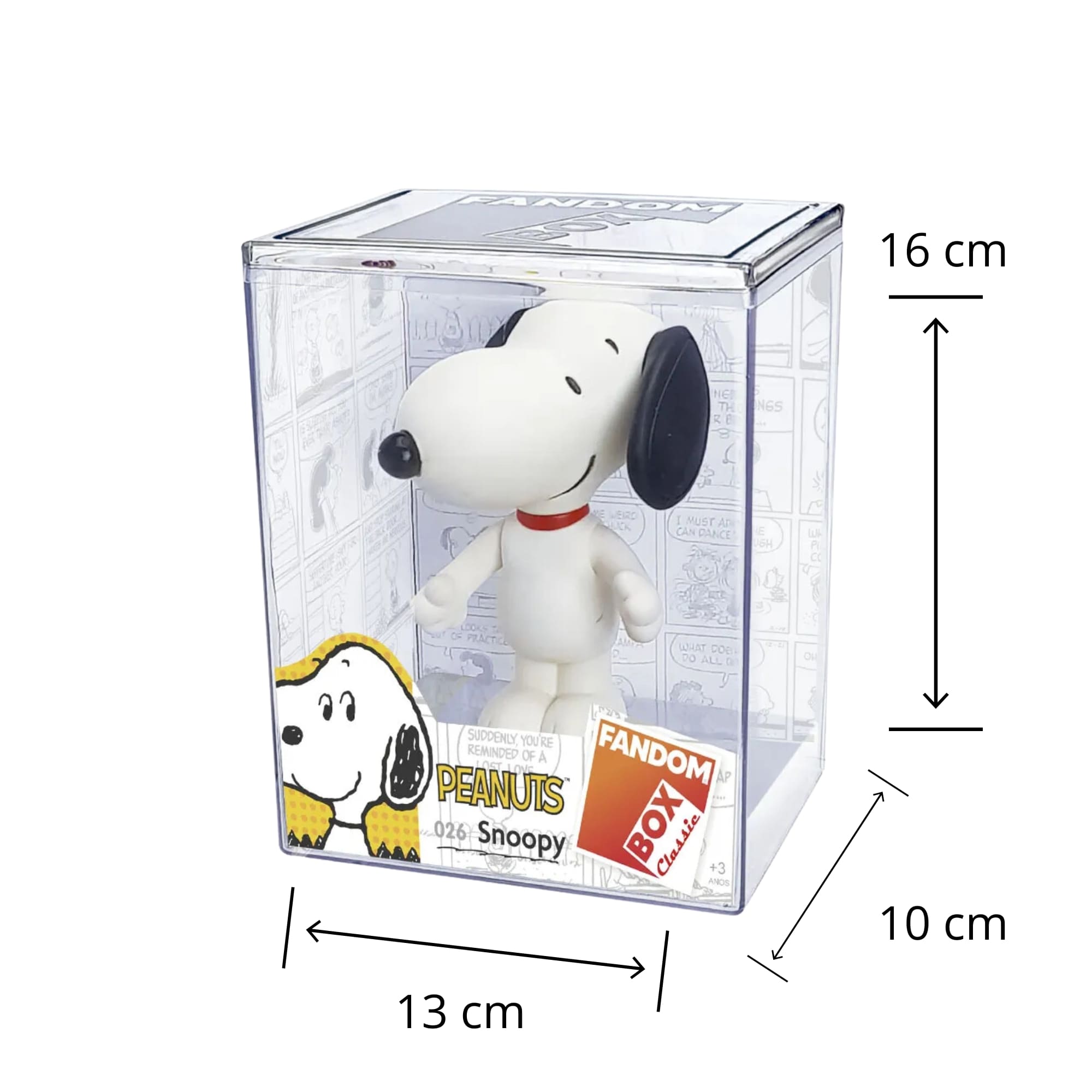 Boneco Brinquedo Infantil Fandom Box Peanuts Snoopy Colecionável Recomendada +3 Anos Líder 3314