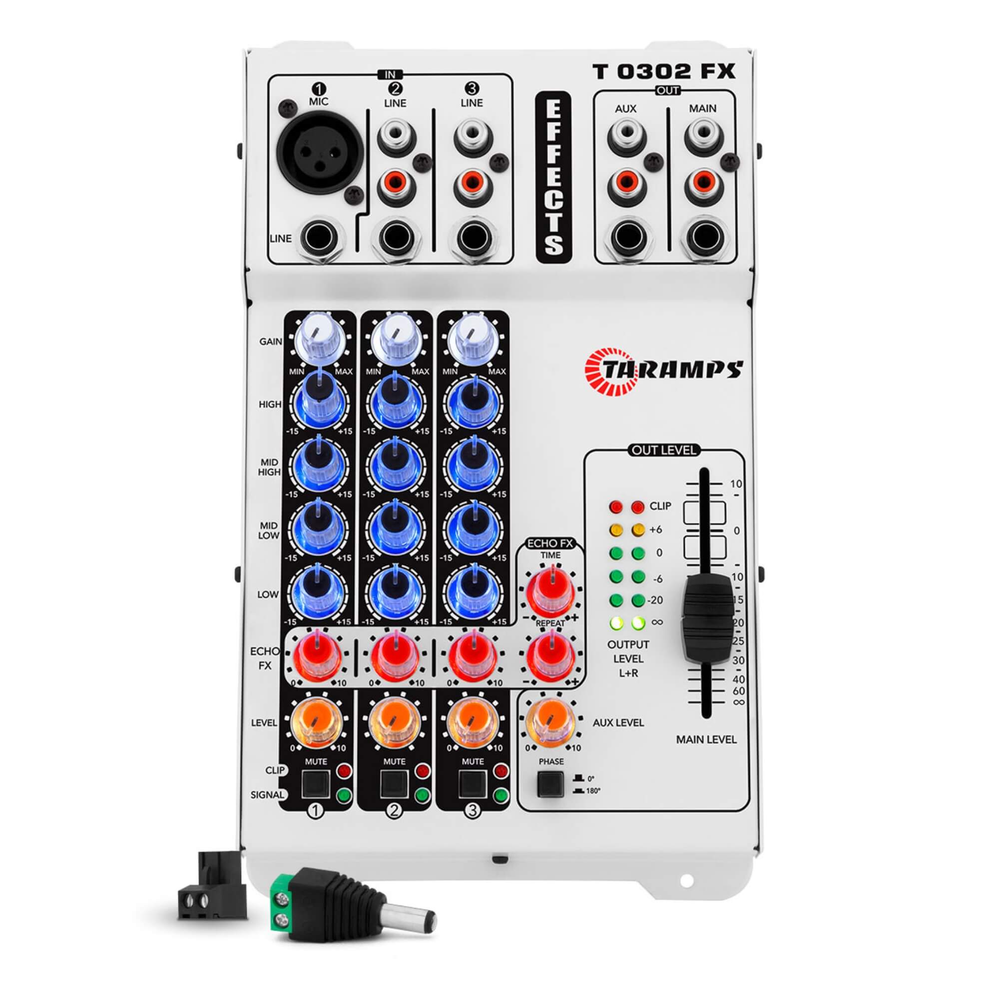 Mesa de Som T 0302 FX Colorida Colorful 12v 3 Canais Multicolor Taramps - 901938