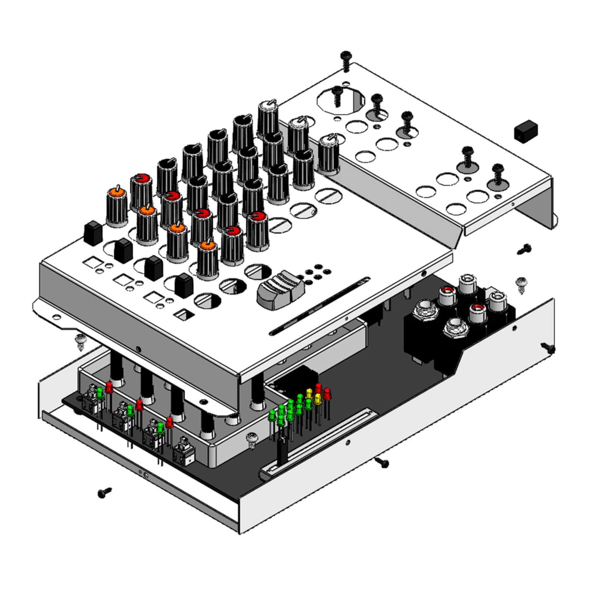 Mesa de Som T 0302 FX Colorida Colorful 12v 3 Canais Multicolor Taramps - 901938