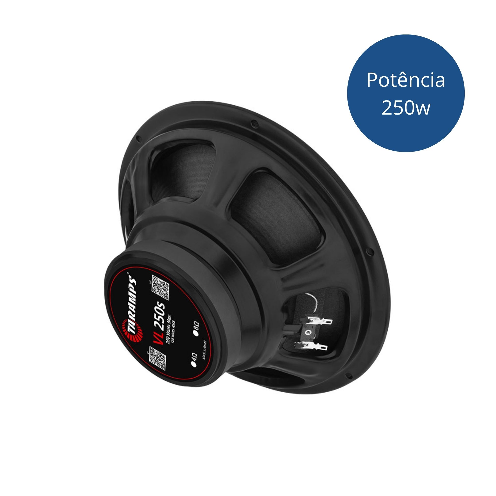 Alto Falante Automotivo 250w Frequência até 4.000 Hz 10 VL 250S 8 OHMS Taramps - 901000
