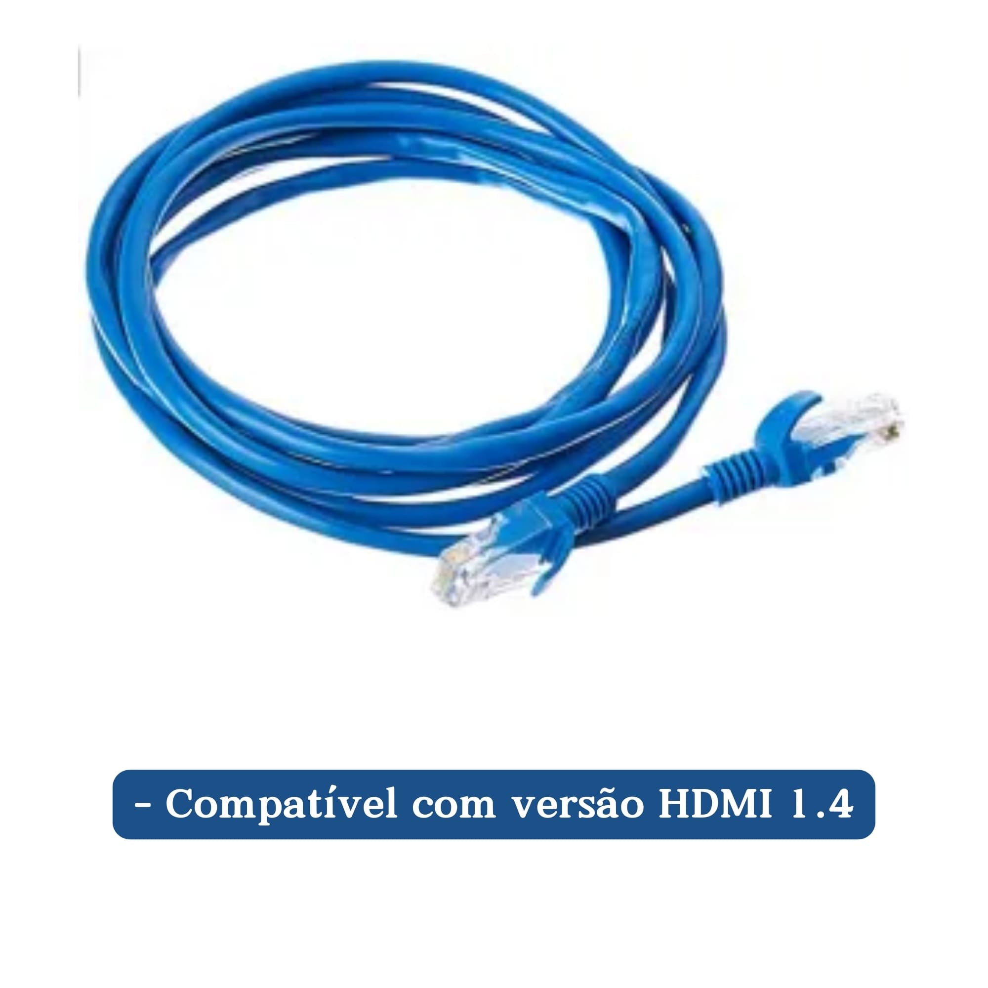 Cabo Compatível Com a Versão HDMI 1.5MT 1.4 Com Malha Grasep Azul D-H5200 - 002000356