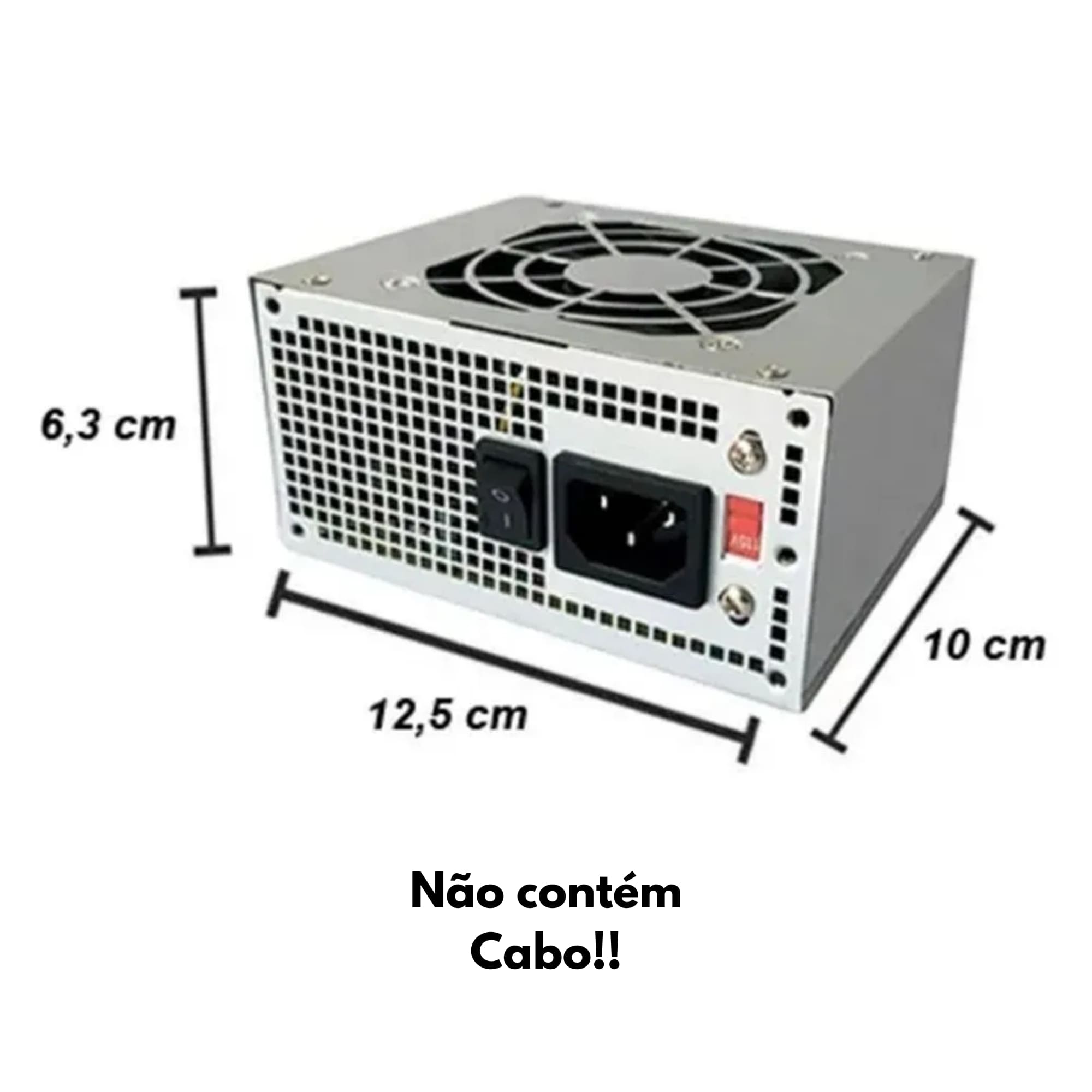 Fonte ATX 200W C3tech Para Gabinete Slim S/cabo Bivolt PS-200SFX - 012000471