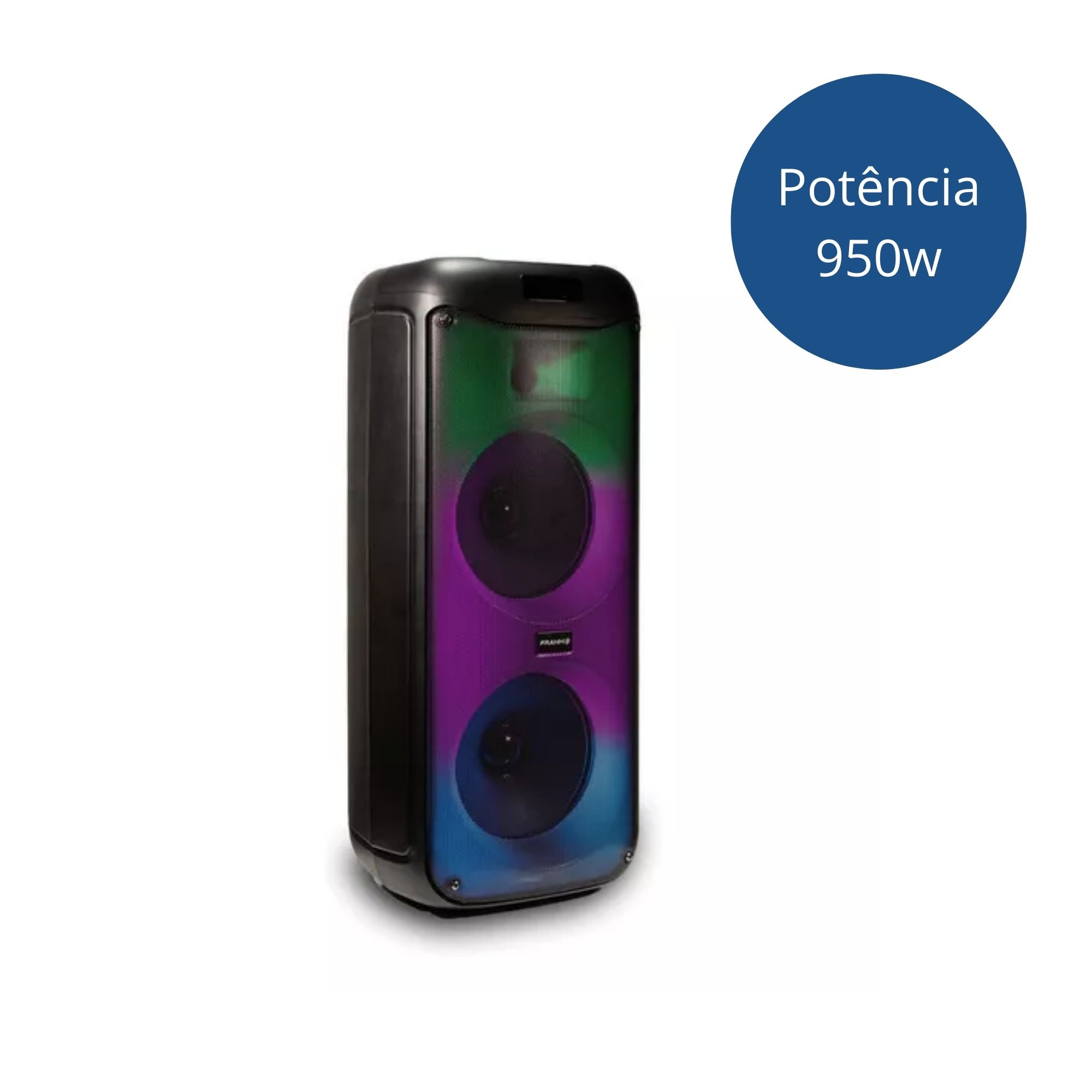Caixa Amplificada de Som 950w Bluetooth Display Controle Bateria 2.400mAh LT950 TWS SKD Frahm-32429