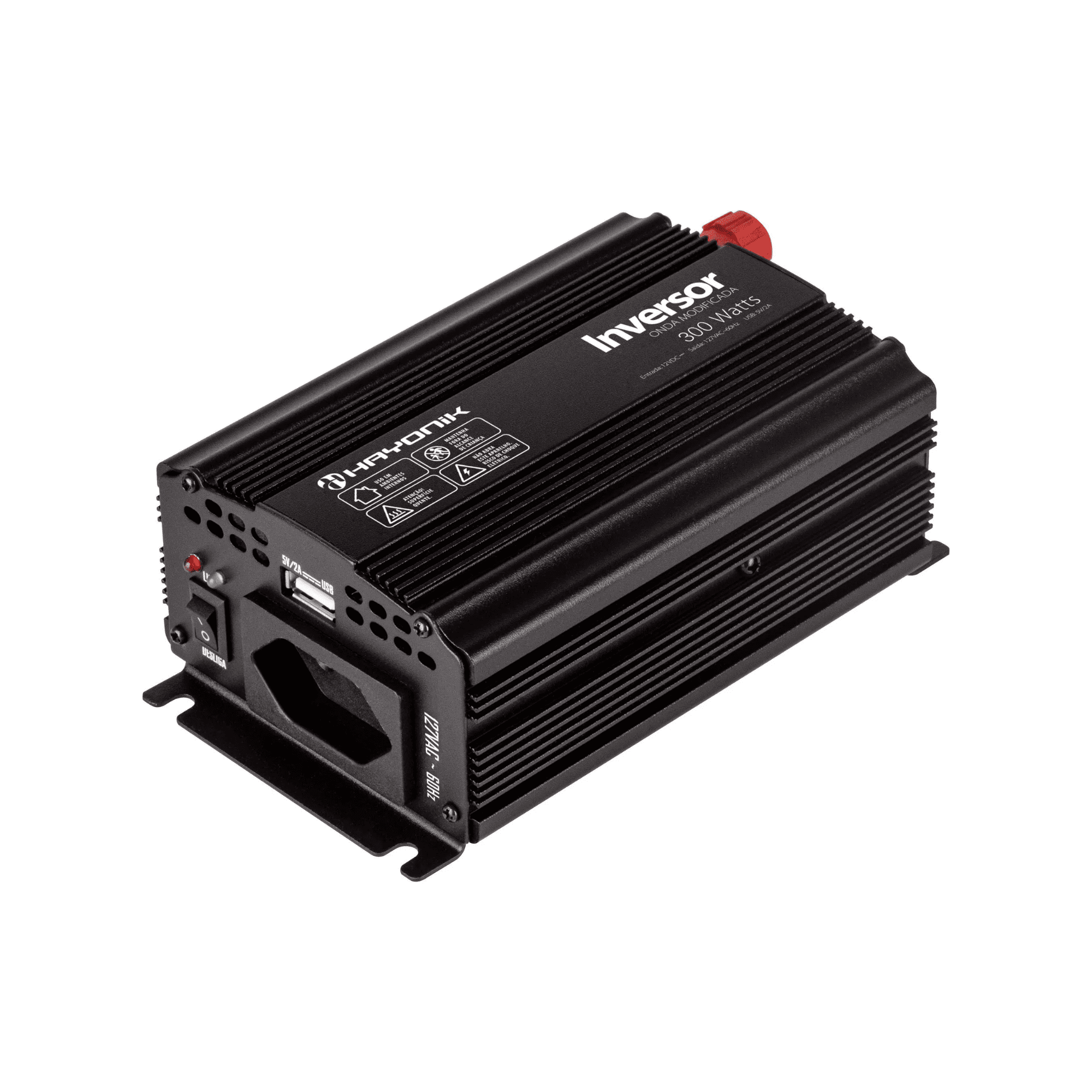 Inversor de Onda Modificada Hayonik 300W 12VDC/127V PW11-1 Usb Off Grid - 0000068574