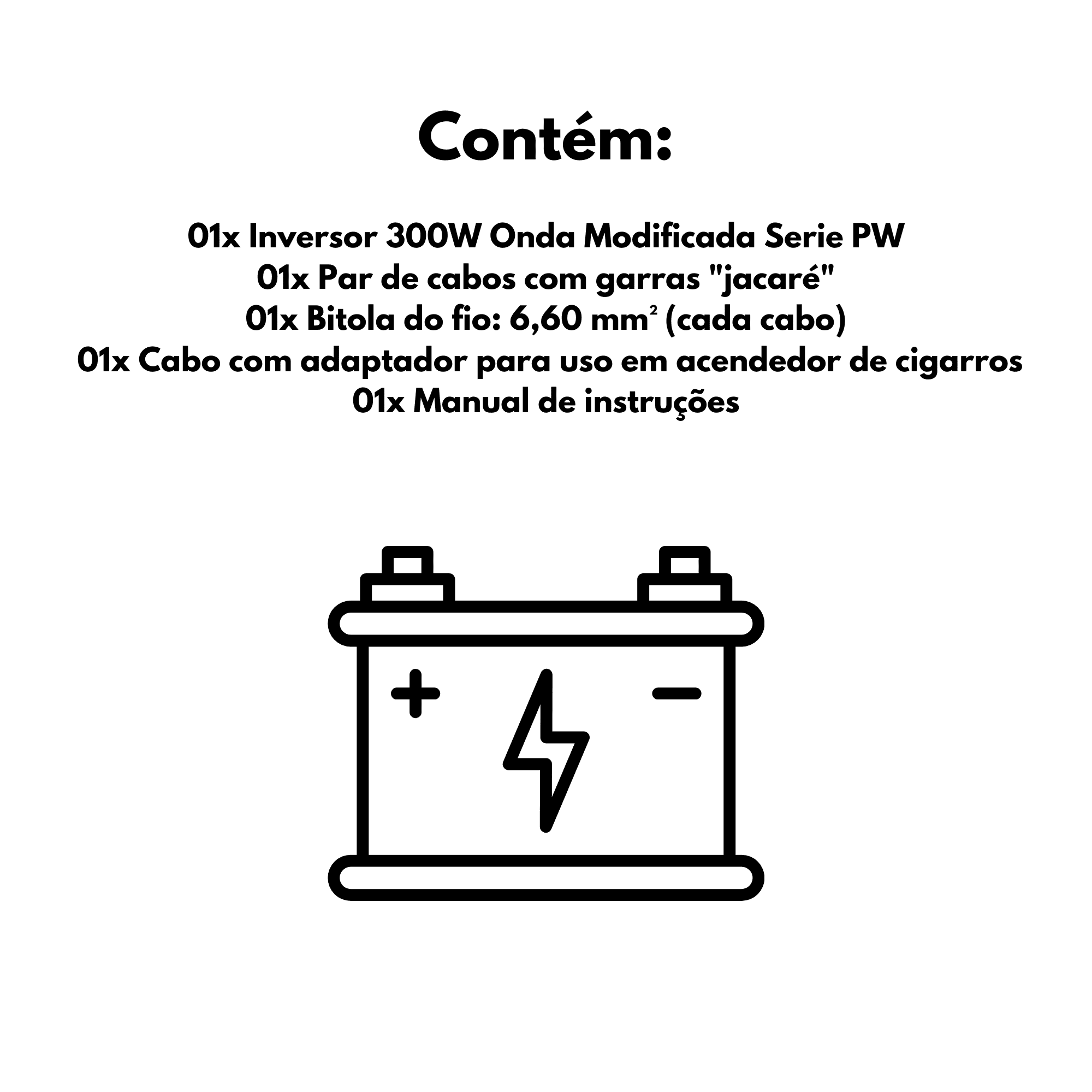 Inversor de Onda Modificada Hayonik 300W 12VDC/127V PW11-1 Usb Off Grid - 0000068574