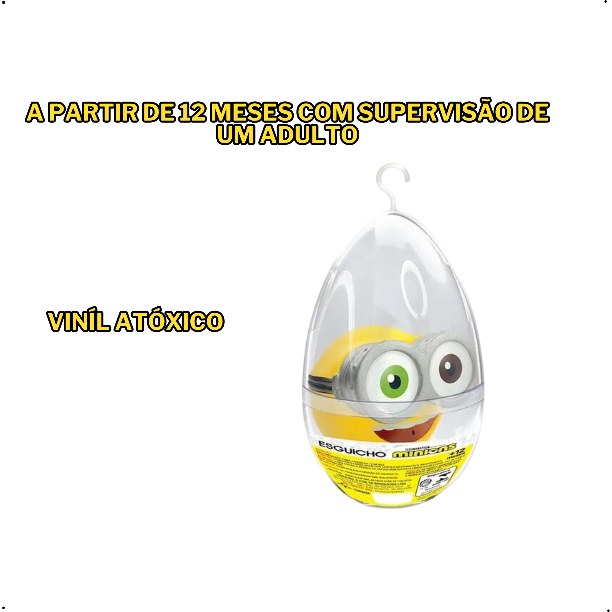 Brinquedo Infantil Ovo Minions Bob Esguicho Líder 3533
