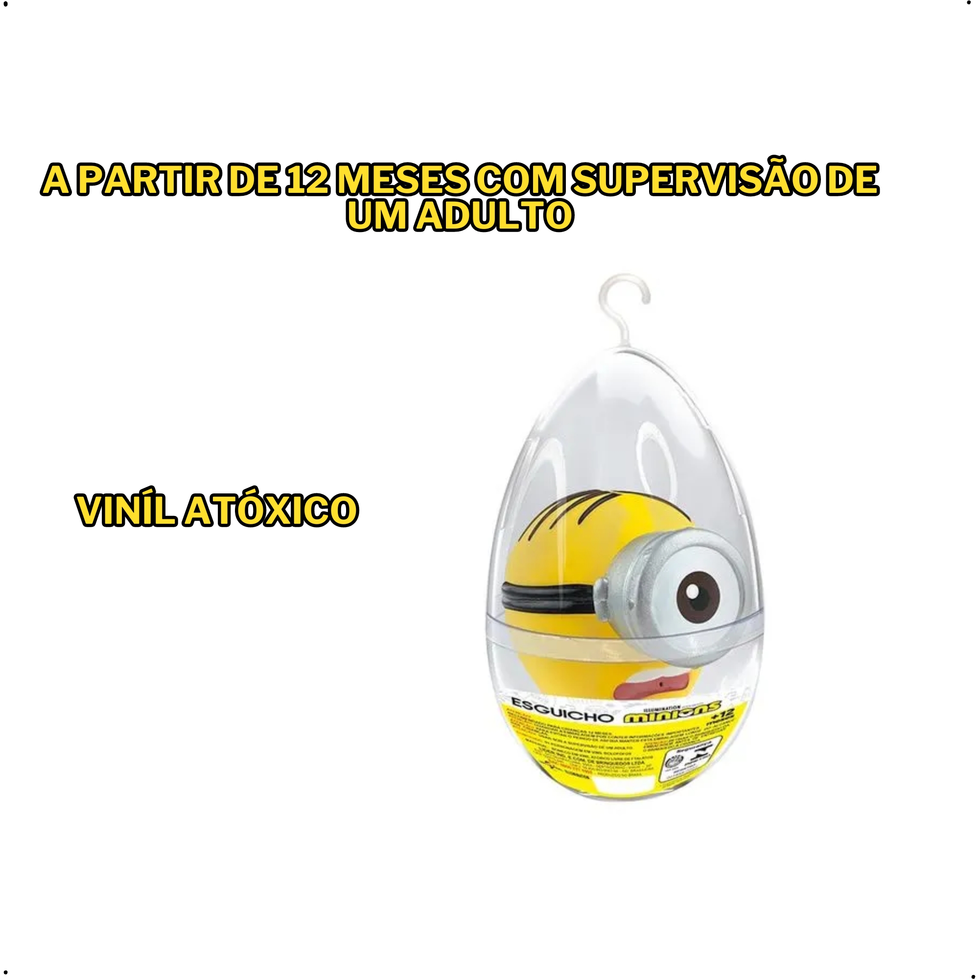 Brinquedo Infantil Ovo Minions Stuart Esguicho Líder 3533