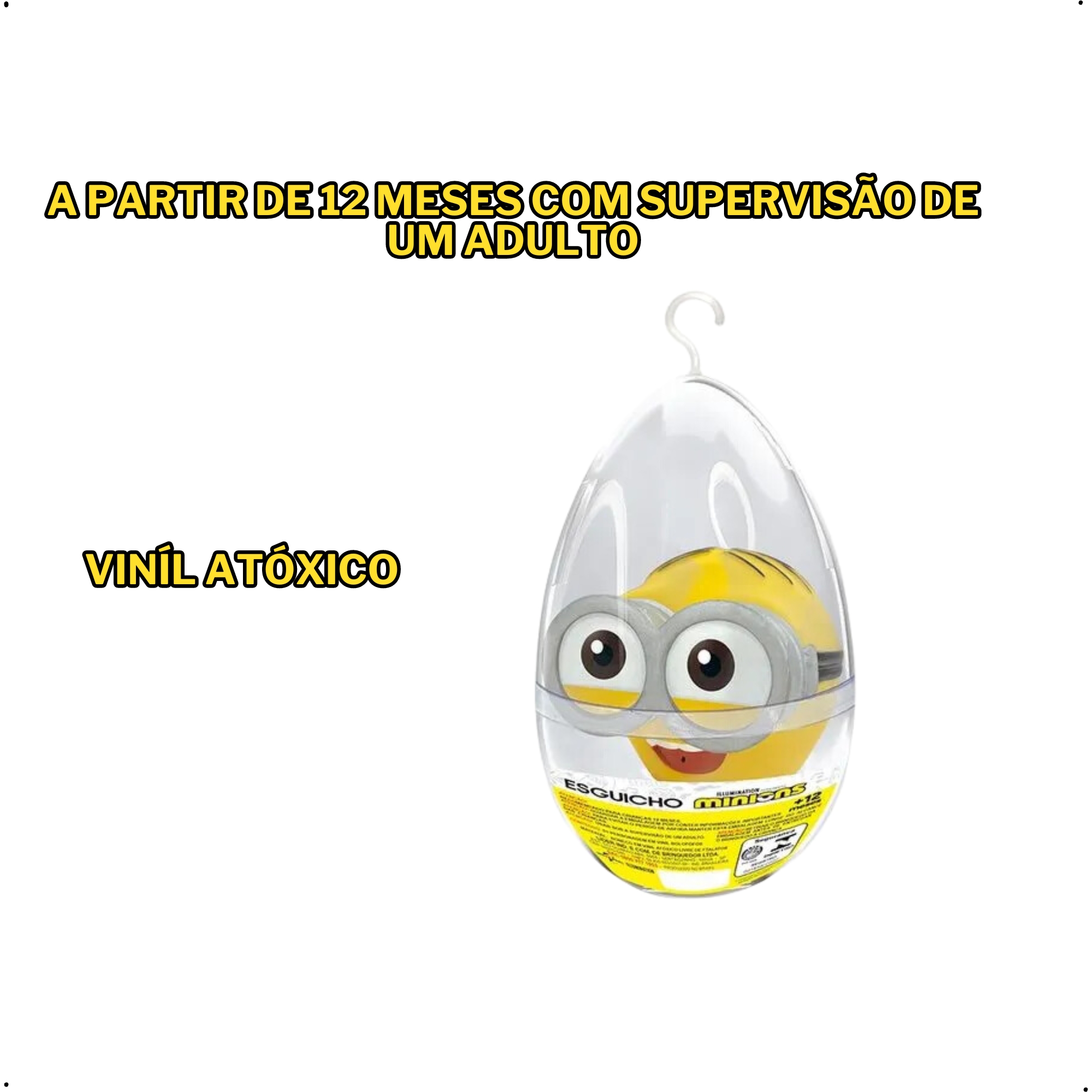 Brinquedo Infantil Ovo Minions Dave Esguicho Líder 3533
