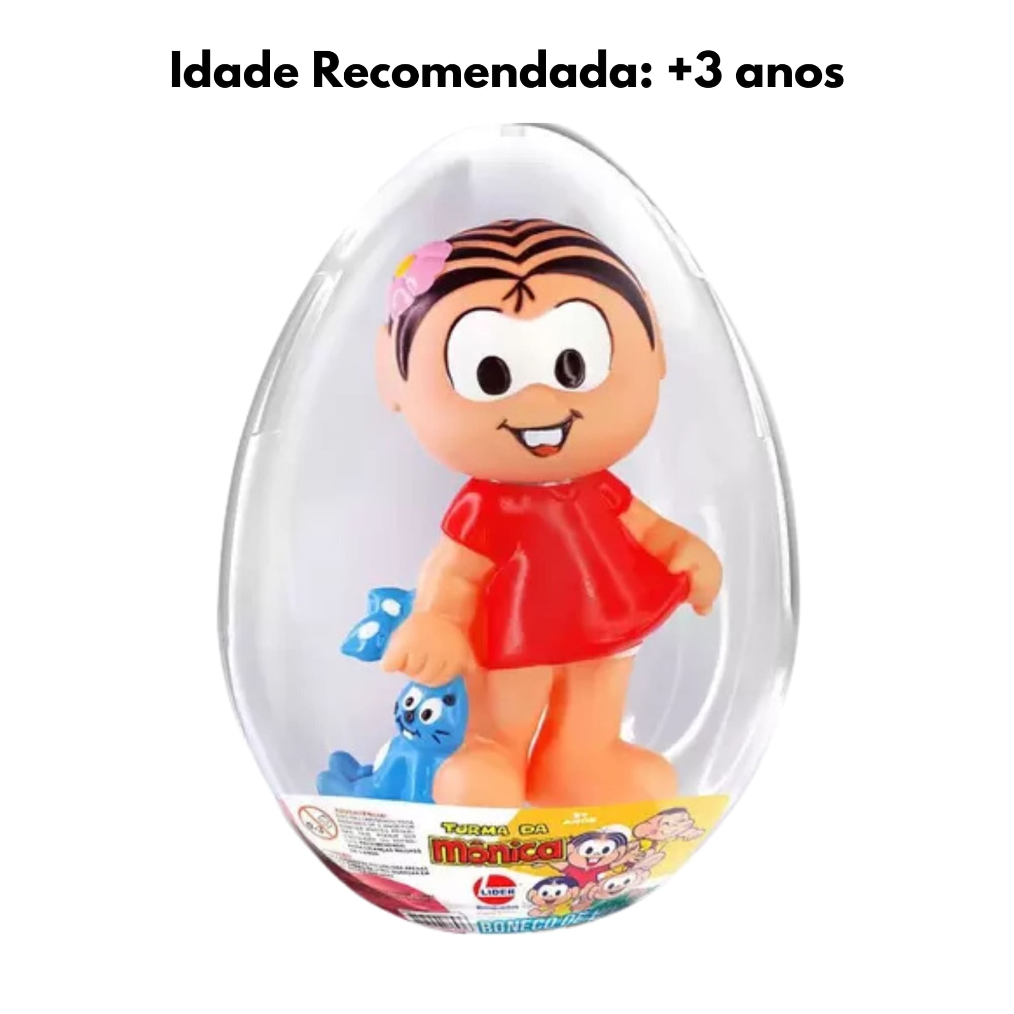 Brinquedo Infantil Boneca no Ovo Médio Turma da Mônica Idade Recomendada +3 Anos Líder 2764