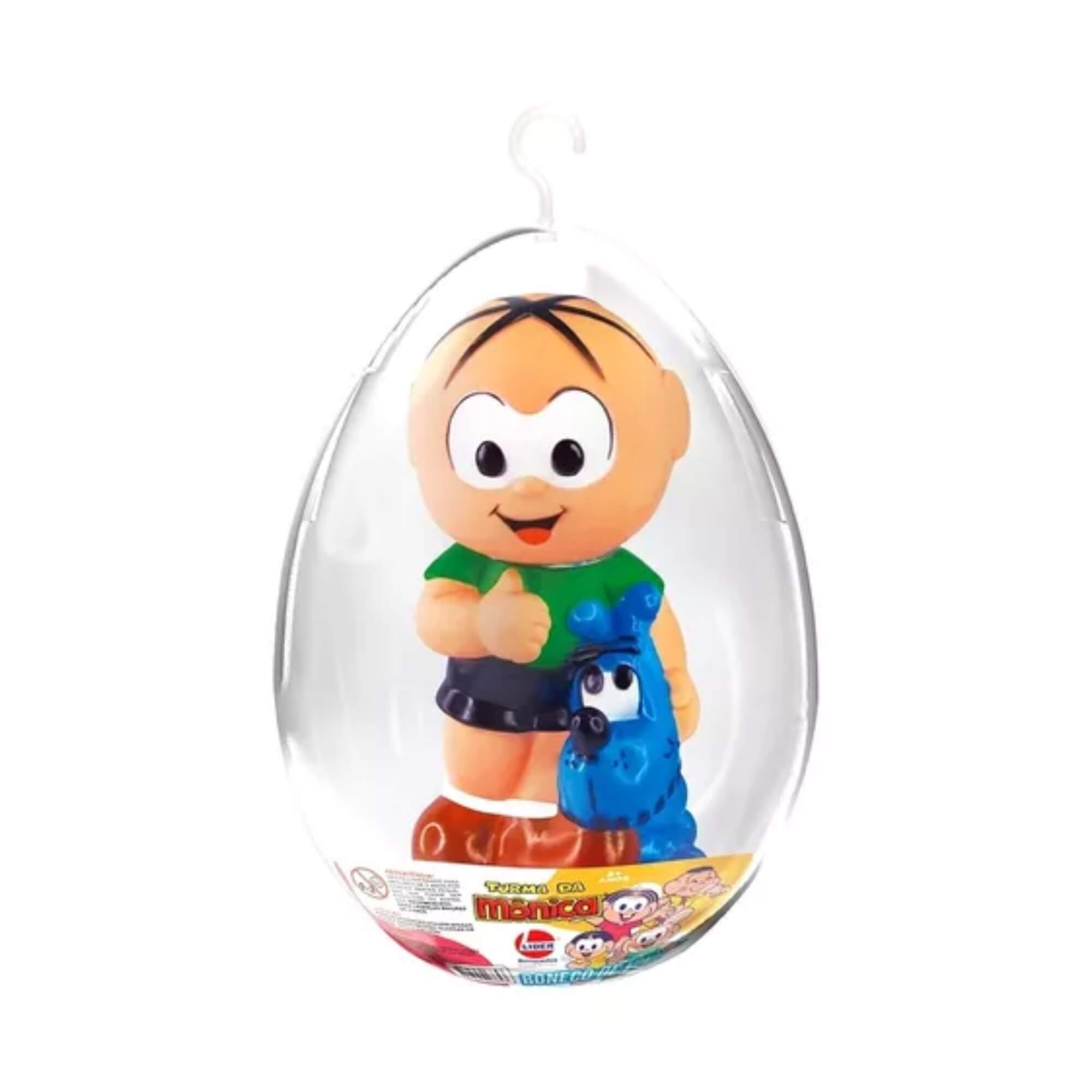 Brinquedo Infantil Boneco no Ovo Médio Turma da Mônica Cebolinha Produto Líder 2764