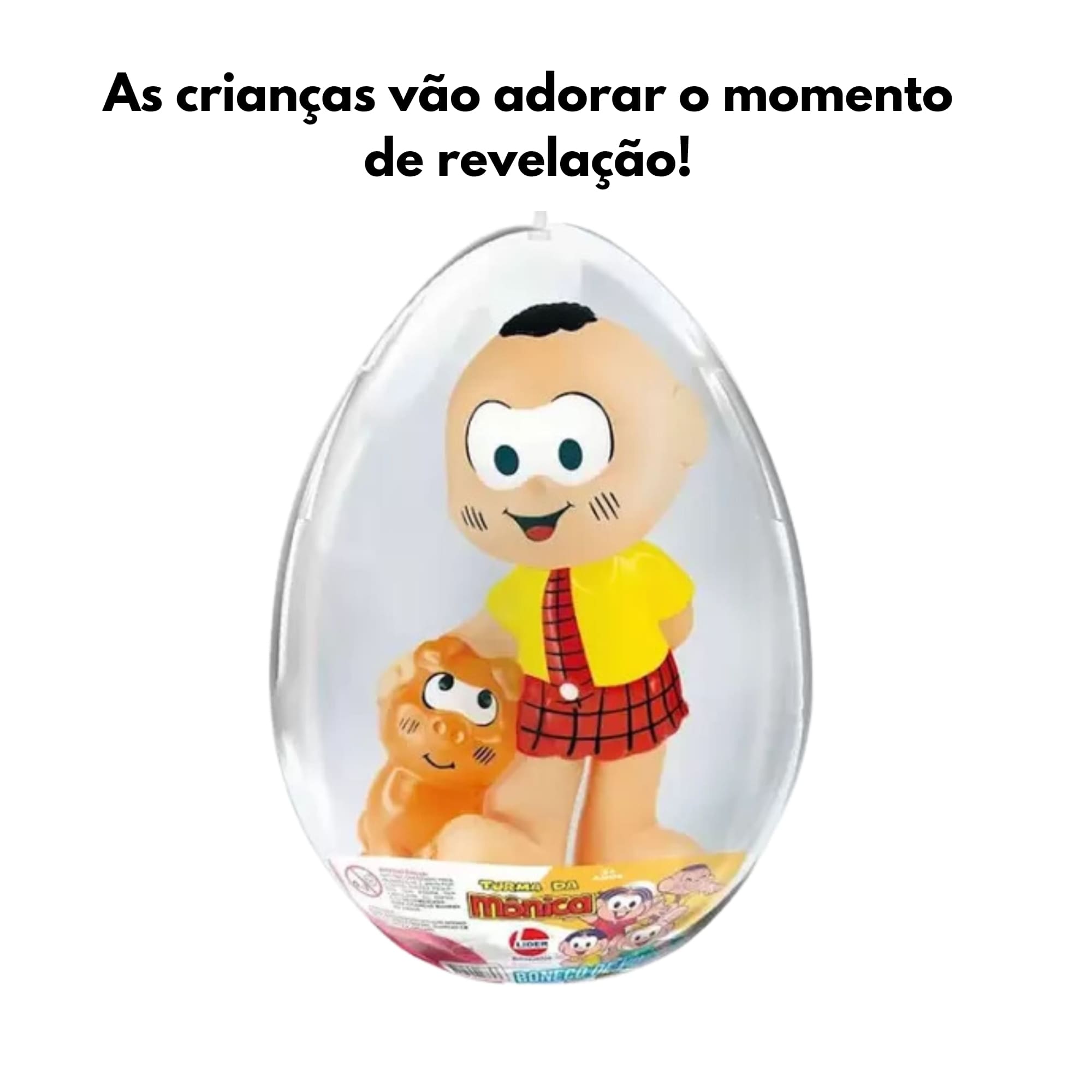 Brinquedo Infantil Bonecos no Ovo Médio Turma da Mônica Cascão Produto Líder 2764