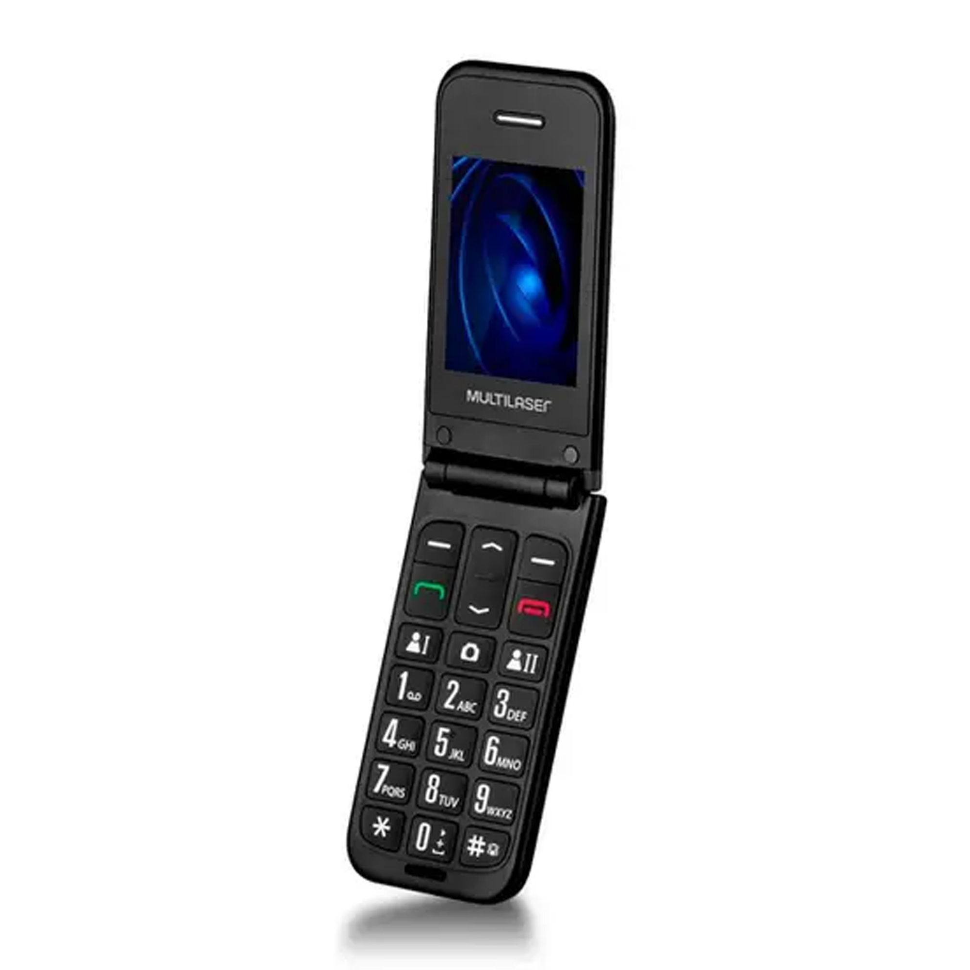 Celular Multilaser Flip Vita Duo Dual Chip Ràdio FM MP3 Botão SOS Preto - P9145