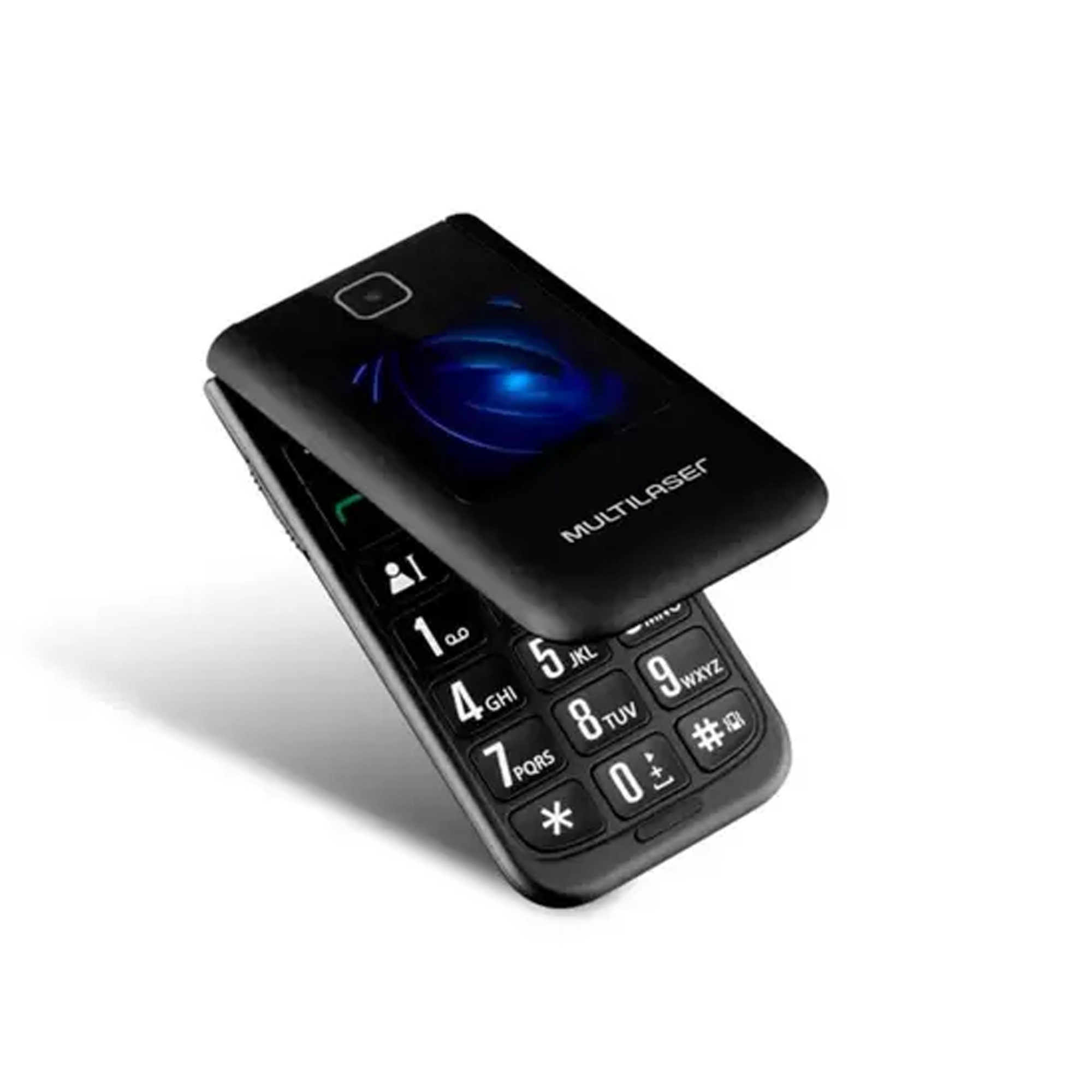 Celular Multilaser Flip Vita Duo Dual Chip Ràdio FM MP3 Botão SOS Preto - P9145