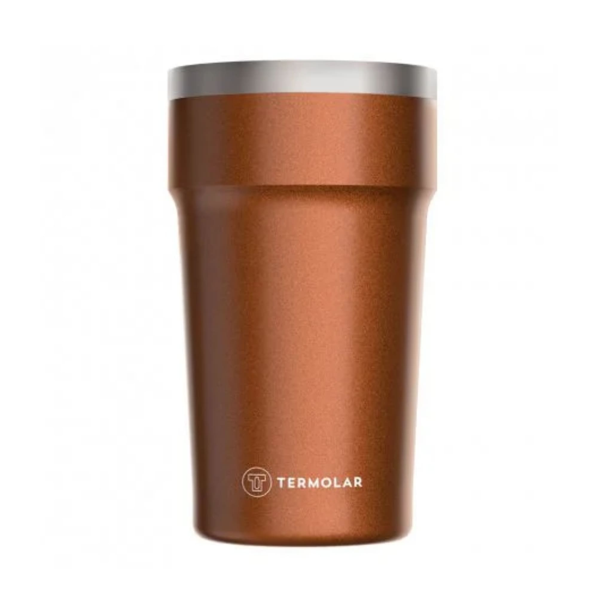 Copo Térmico em Aço Inox 500ml Cor Laranja Acobreado Conservação Térmica Termolar - 30961