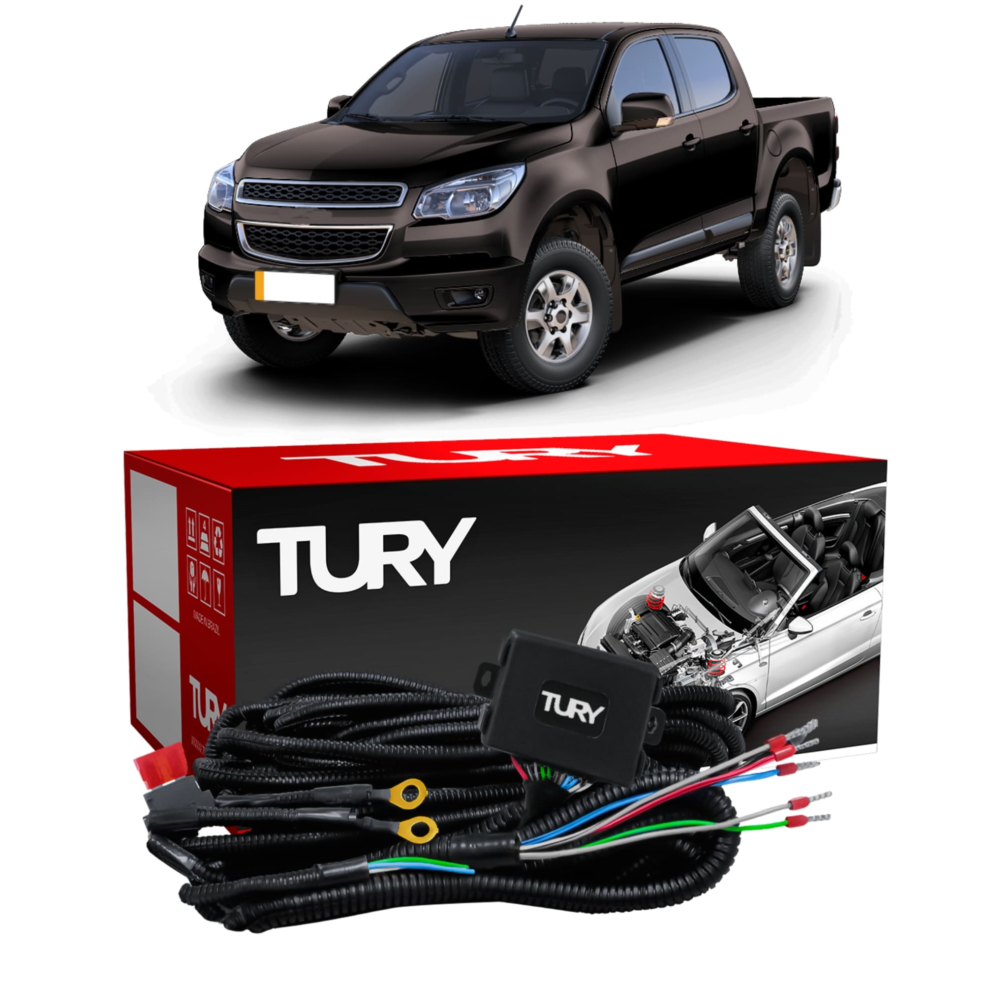 Modulo de Proteção Elétrica Compatível C/ S10 12/24 C/ Engate Instalado Tury - CONNECT IP 5.2 CV