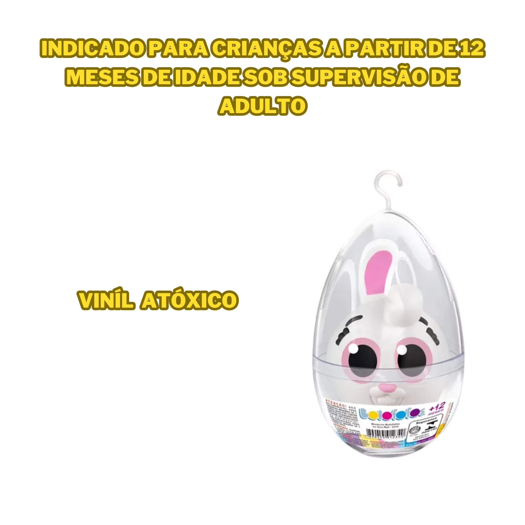 Brinquedo Infantil Boneco no Ovo Bolofofos Esguicho Líder 3234