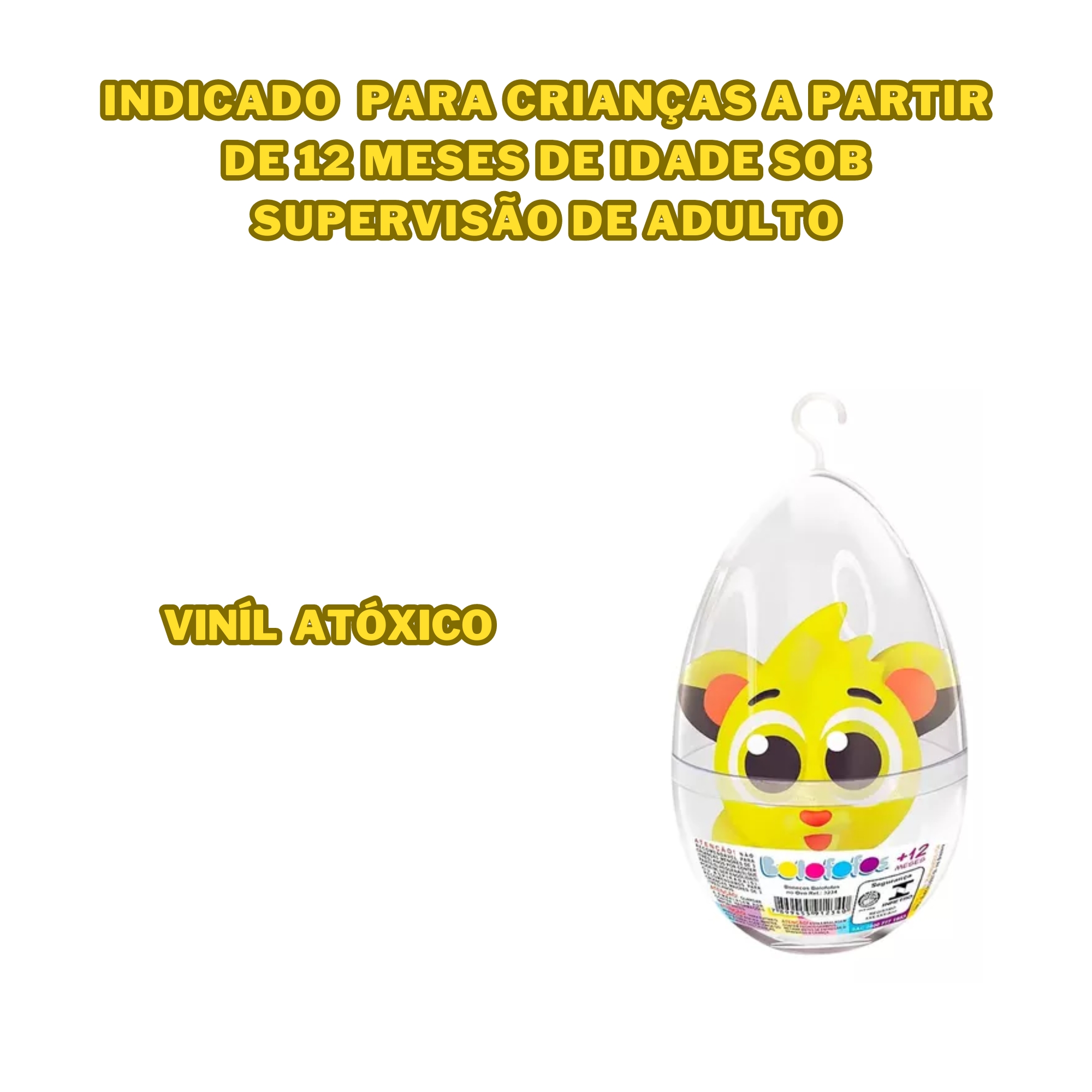 Brinquedo Infantil Boneco no Ovo Bolofofos Esguicho Líder 3234